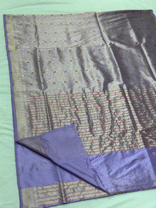 Minakari pure katan brocade weaving saree