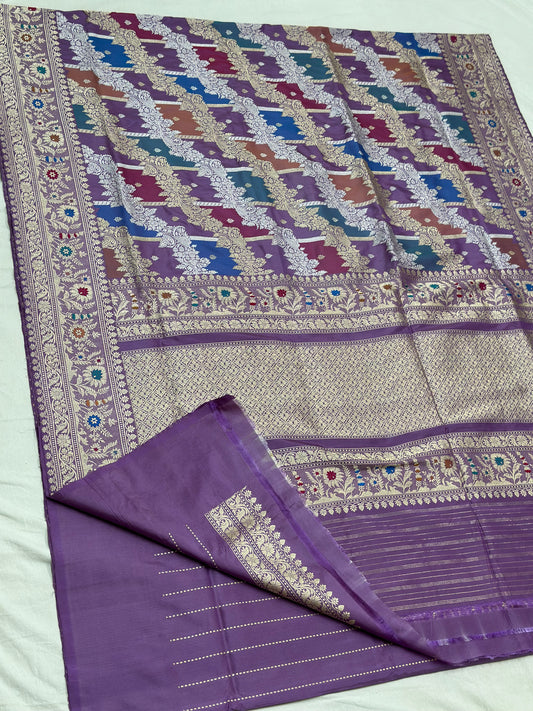 Handwoven Pure Banarasi Rangkaat Silk Saree