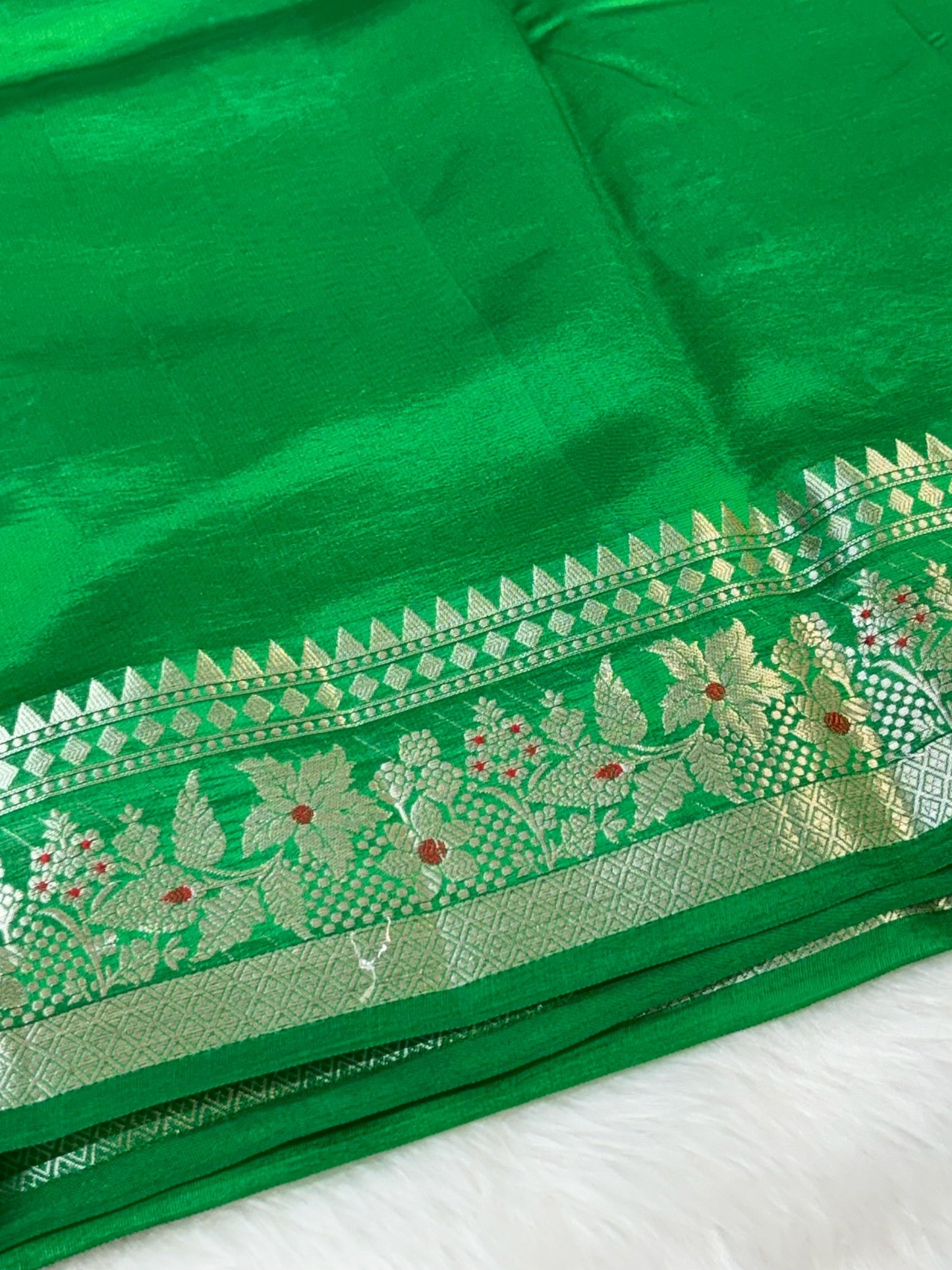 Pure Banarasi Soft Silk Saree – Yellow | Traditional Banarasi saree