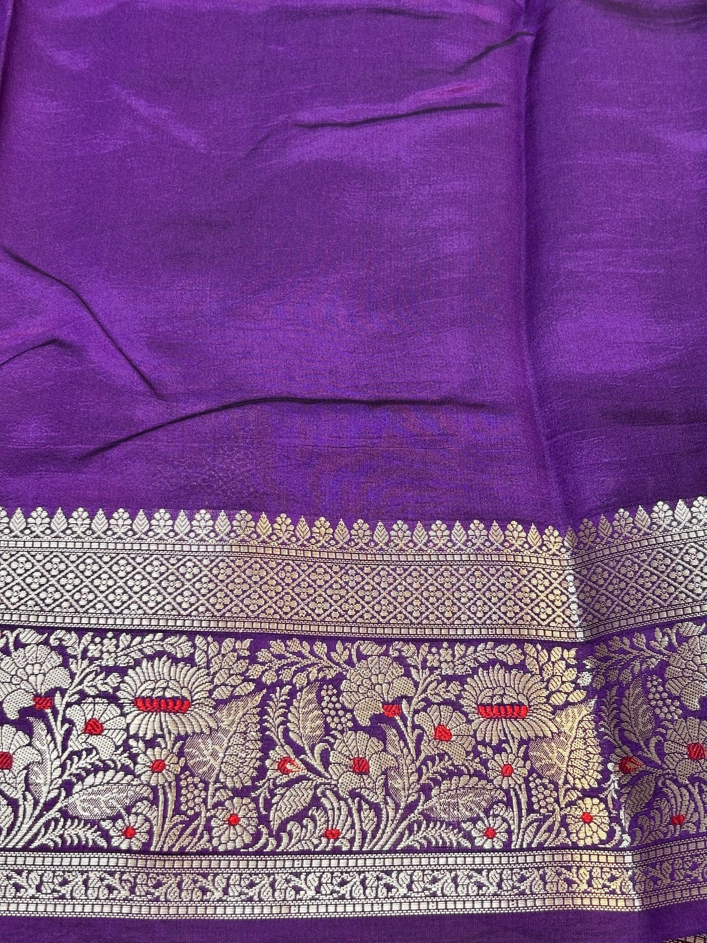Pure Banarasi Soft Silk Saree – Ivory Beige | Traditional Banarasi saree