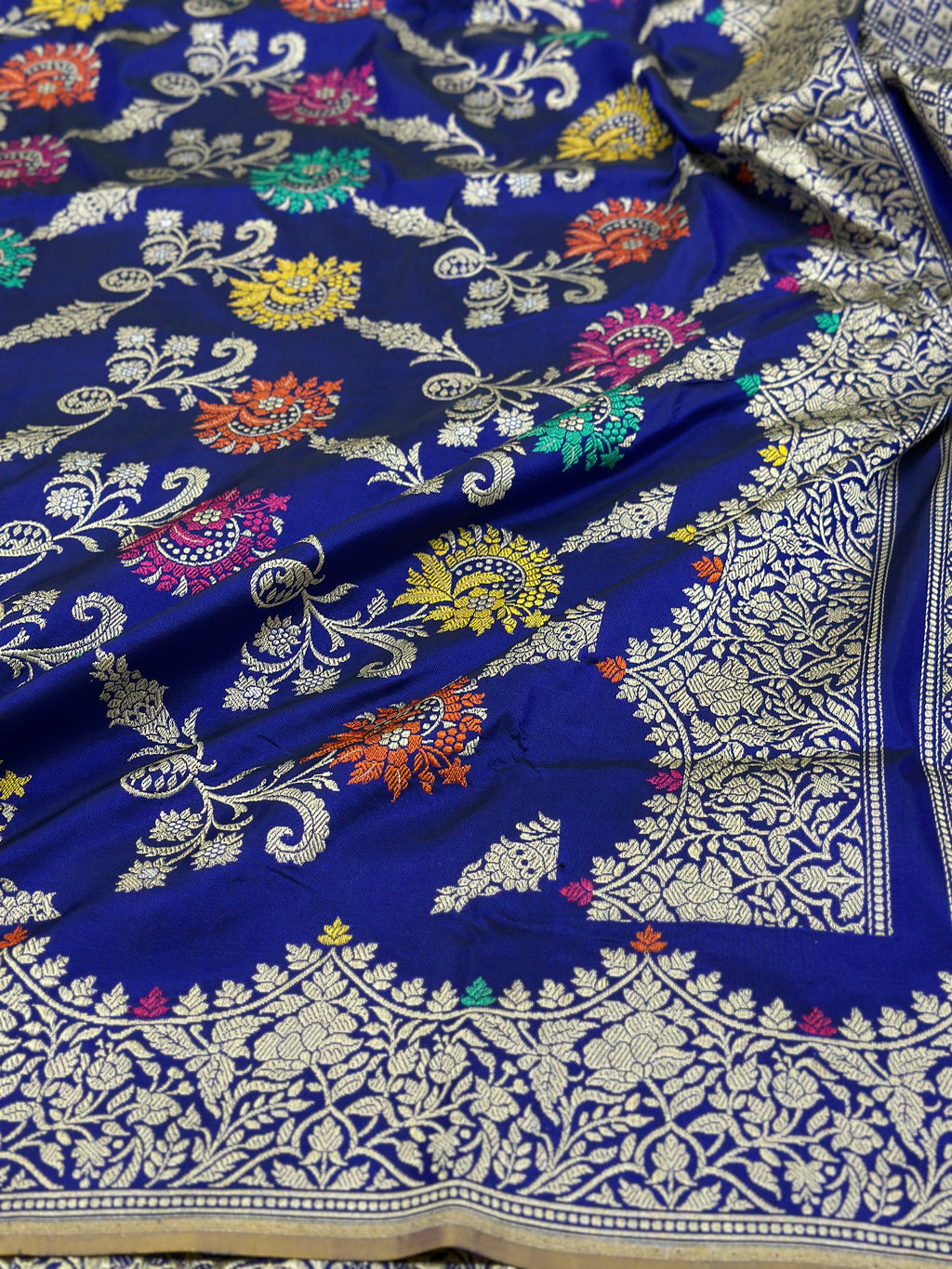Royal Blue Handwoven Pure Banarasi Silk Saree