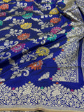 Royal Blue Handwoven Pure Banarasi Silk Saree
