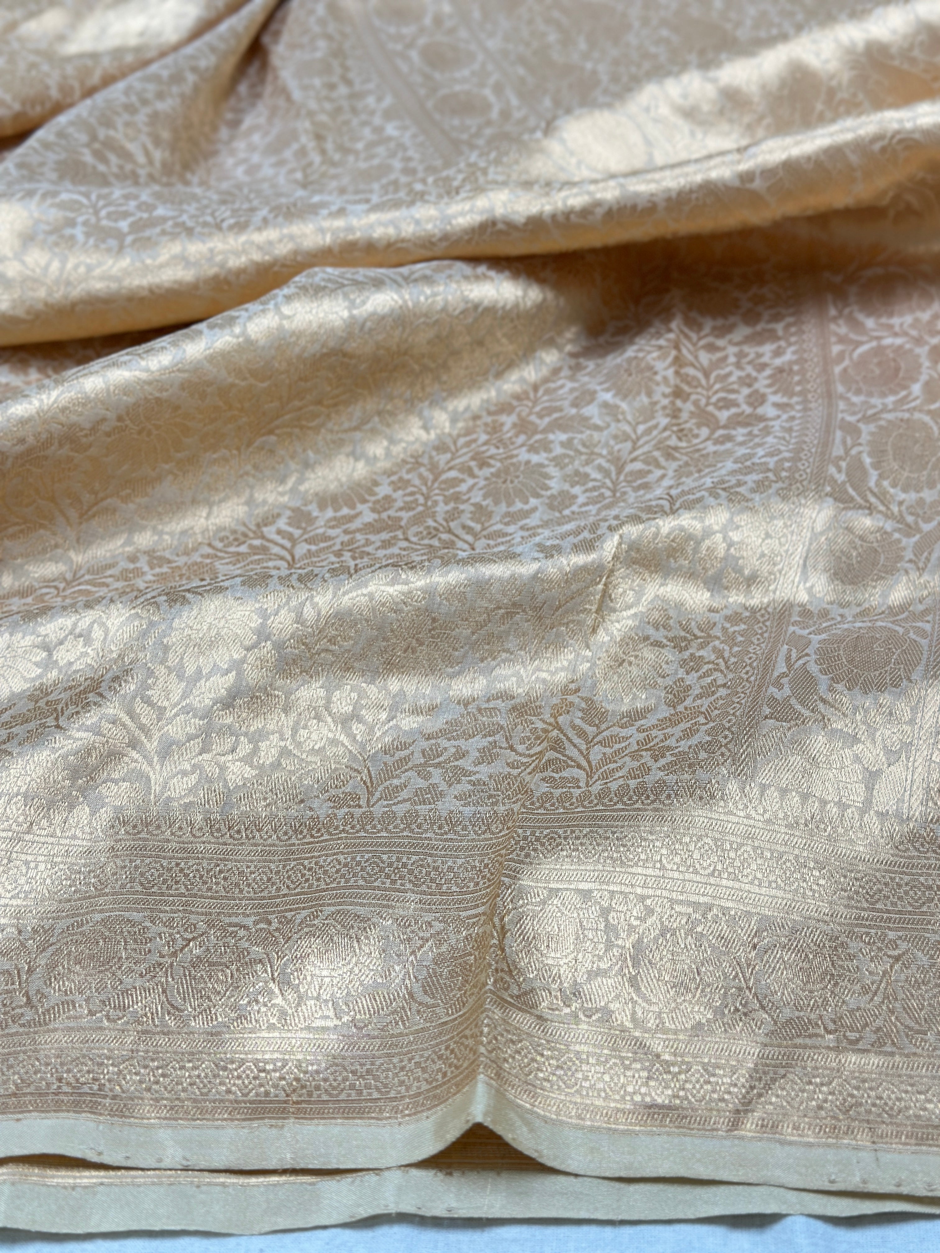 pure katan brocade weaving saree