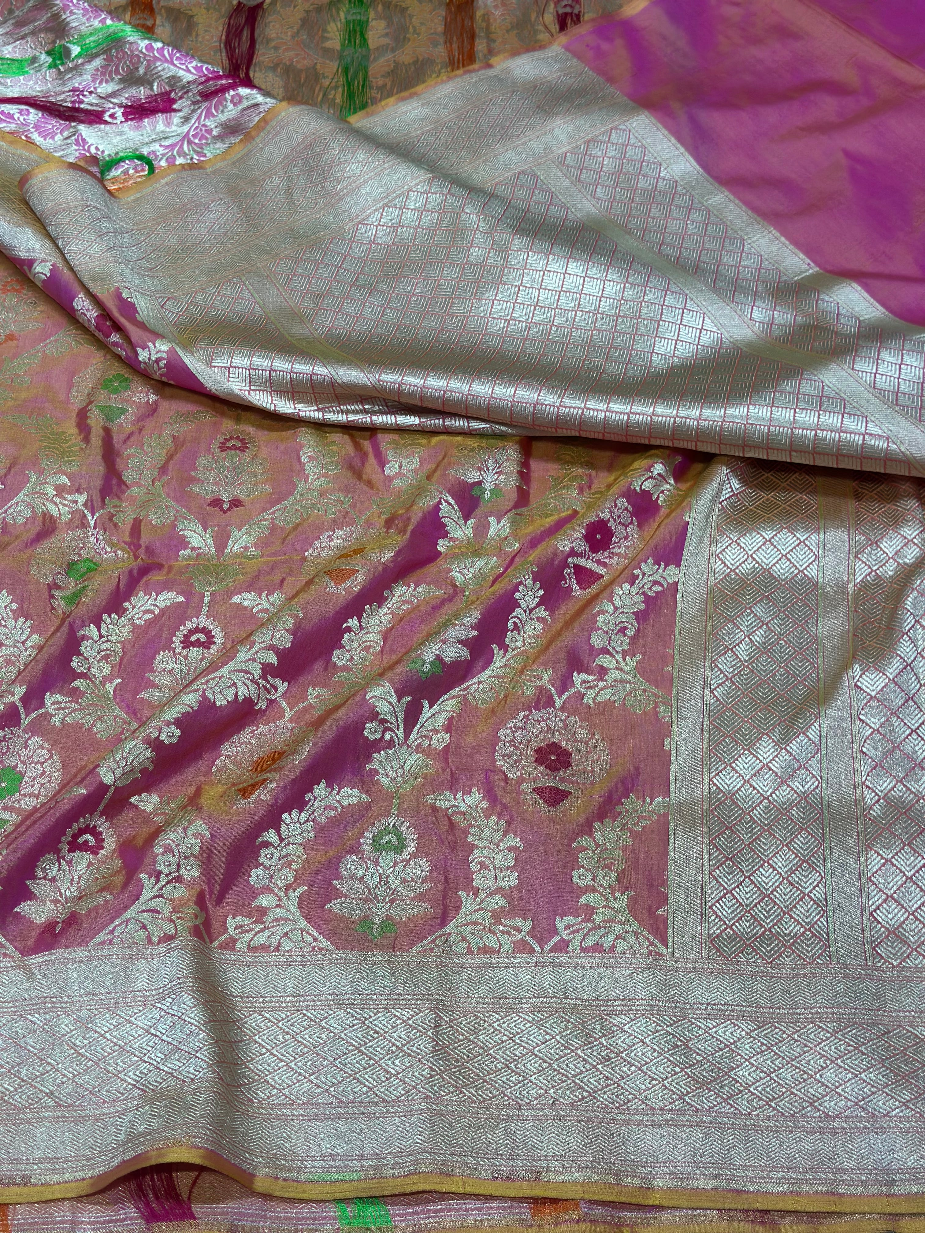 Handloom pure katan silk