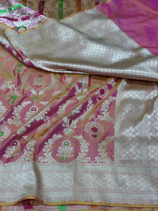Handloom pure katan silk