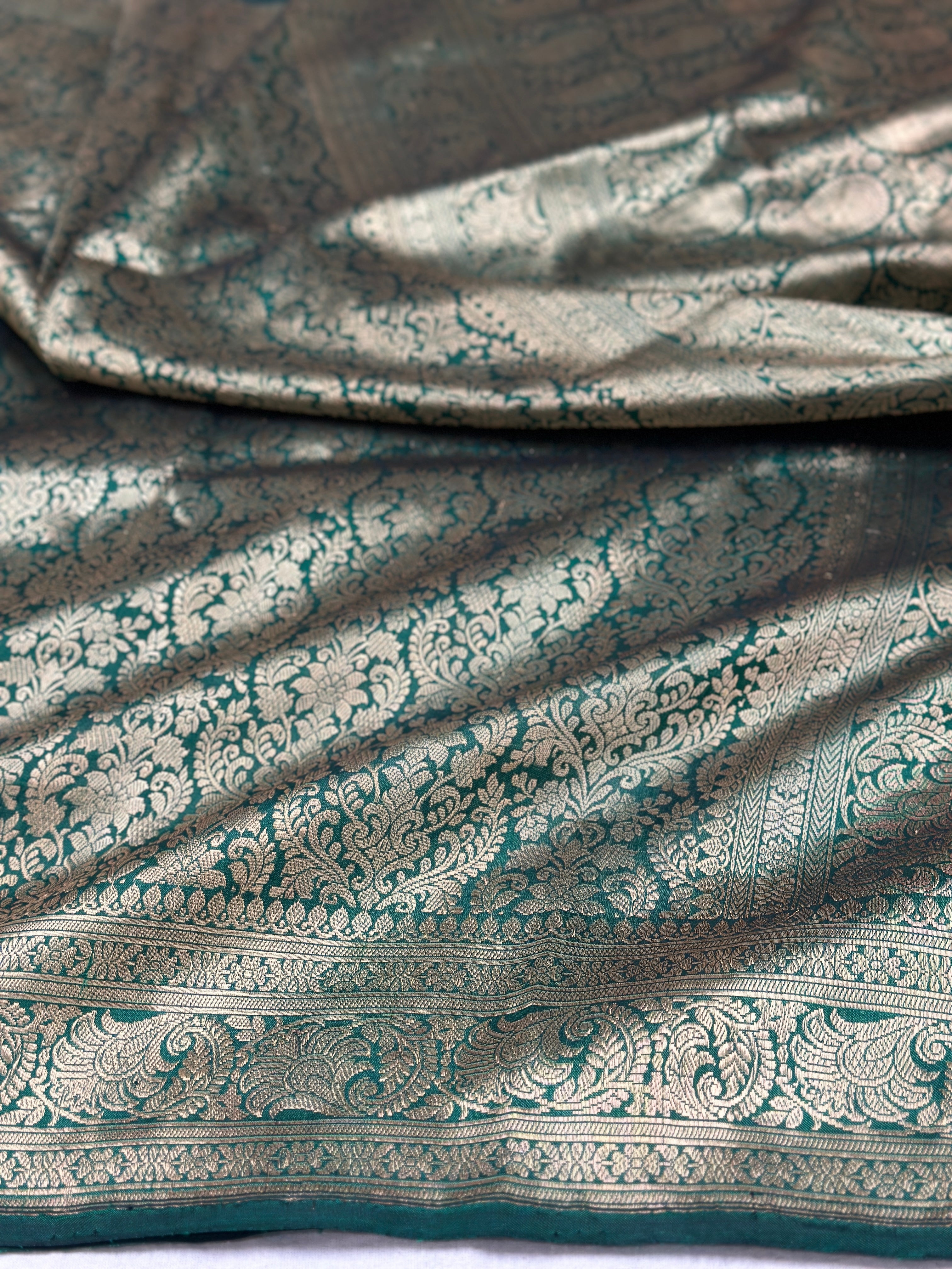 Pure katan brocade weaving saree