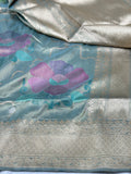 Handwoven Pure Banarasi Iktara Tissue Saree