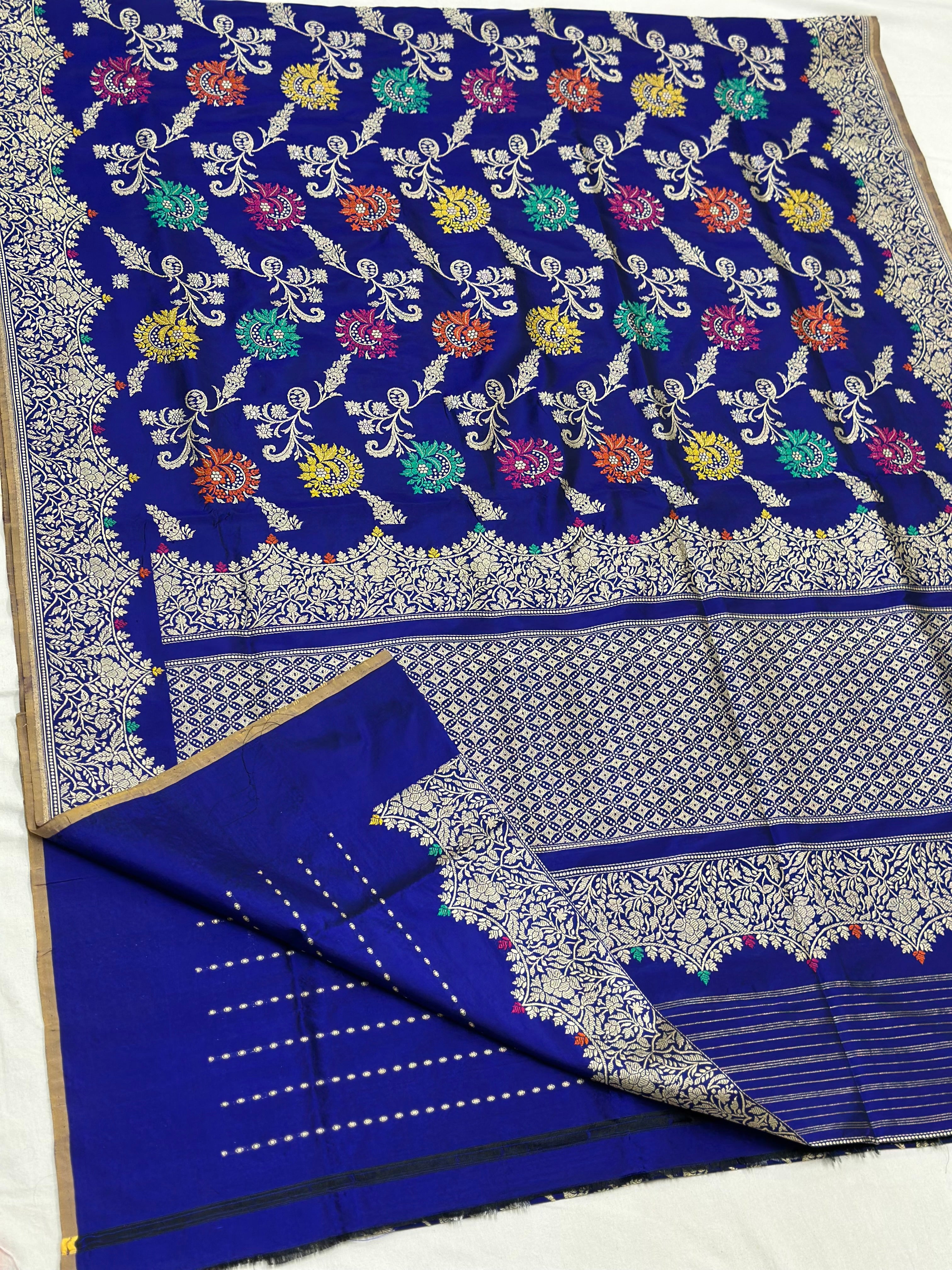 Royal Blue Handwoven Pure Banarasi Silk Saree