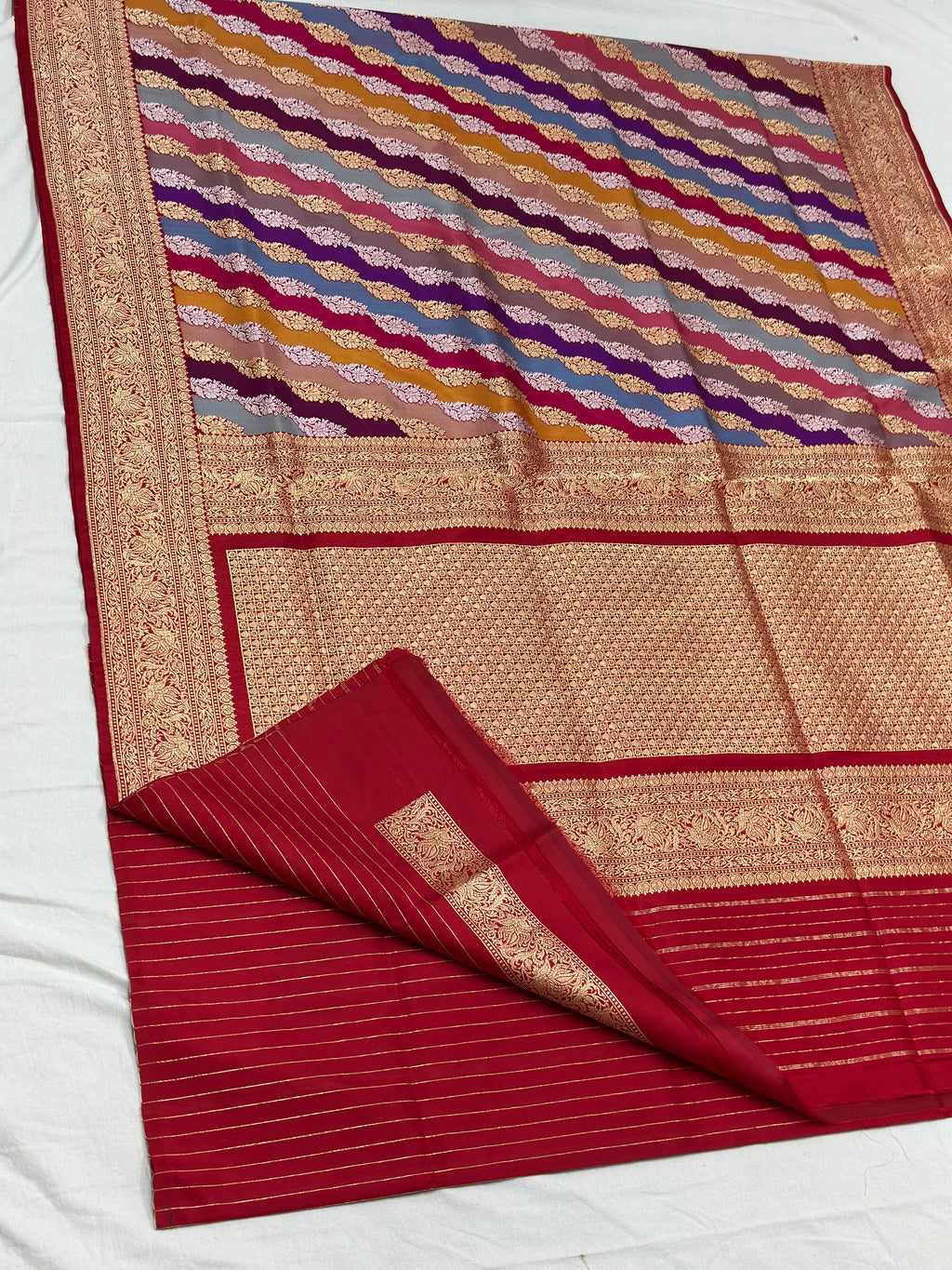 Handwoven Pure Banarasi Rangkaat Silk Saree