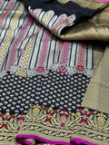 Black Handwoven Pure Banarasi Silk Saree