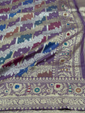 Handwoven Pure Banarasi Rangkaat Silk Saree