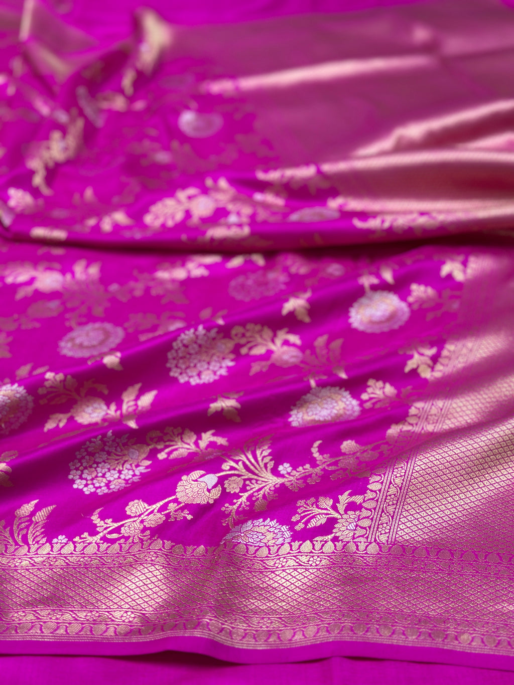 Pink Minakari pure katan silk saree