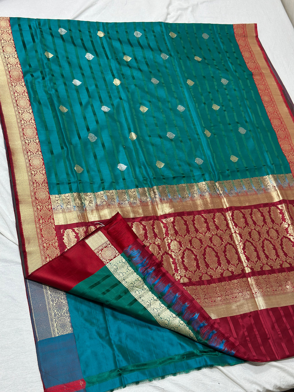 Handwoven Banarasi Pure Mashru Satin Silk Saree