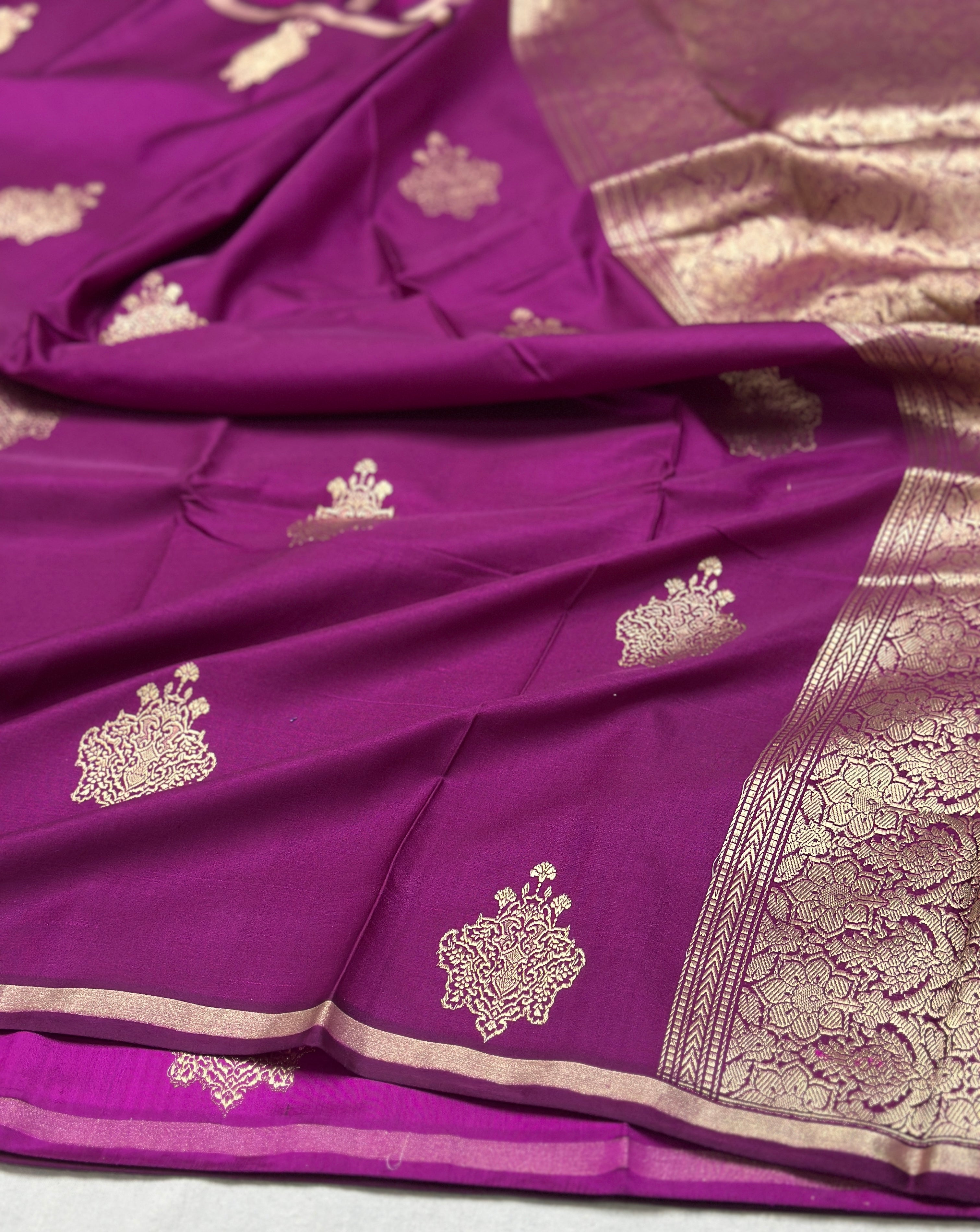 Handwoven Banarasi Pure Mashru Satin Silk Saree