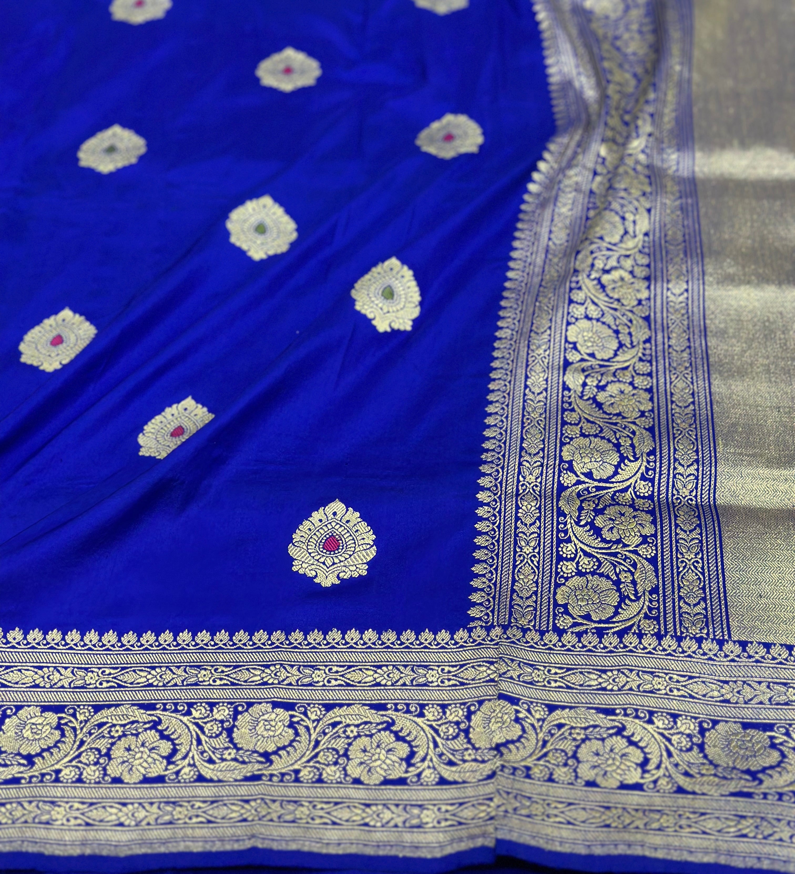 Royal Blue Handwoven Pure Banarasi Silk Saree