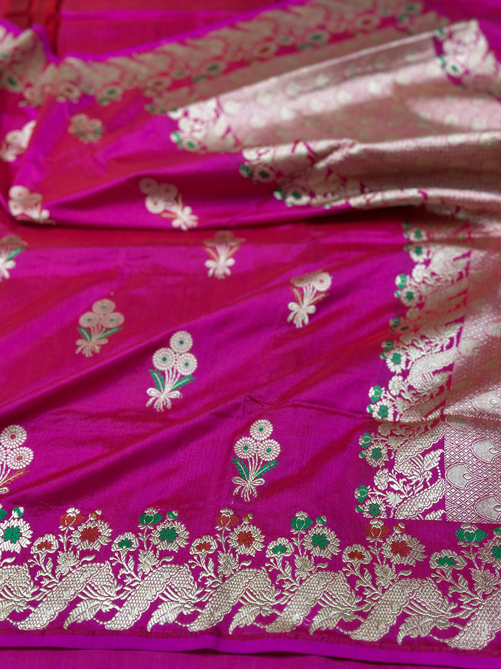 Pink Handwoven Banarasi Silk Saree