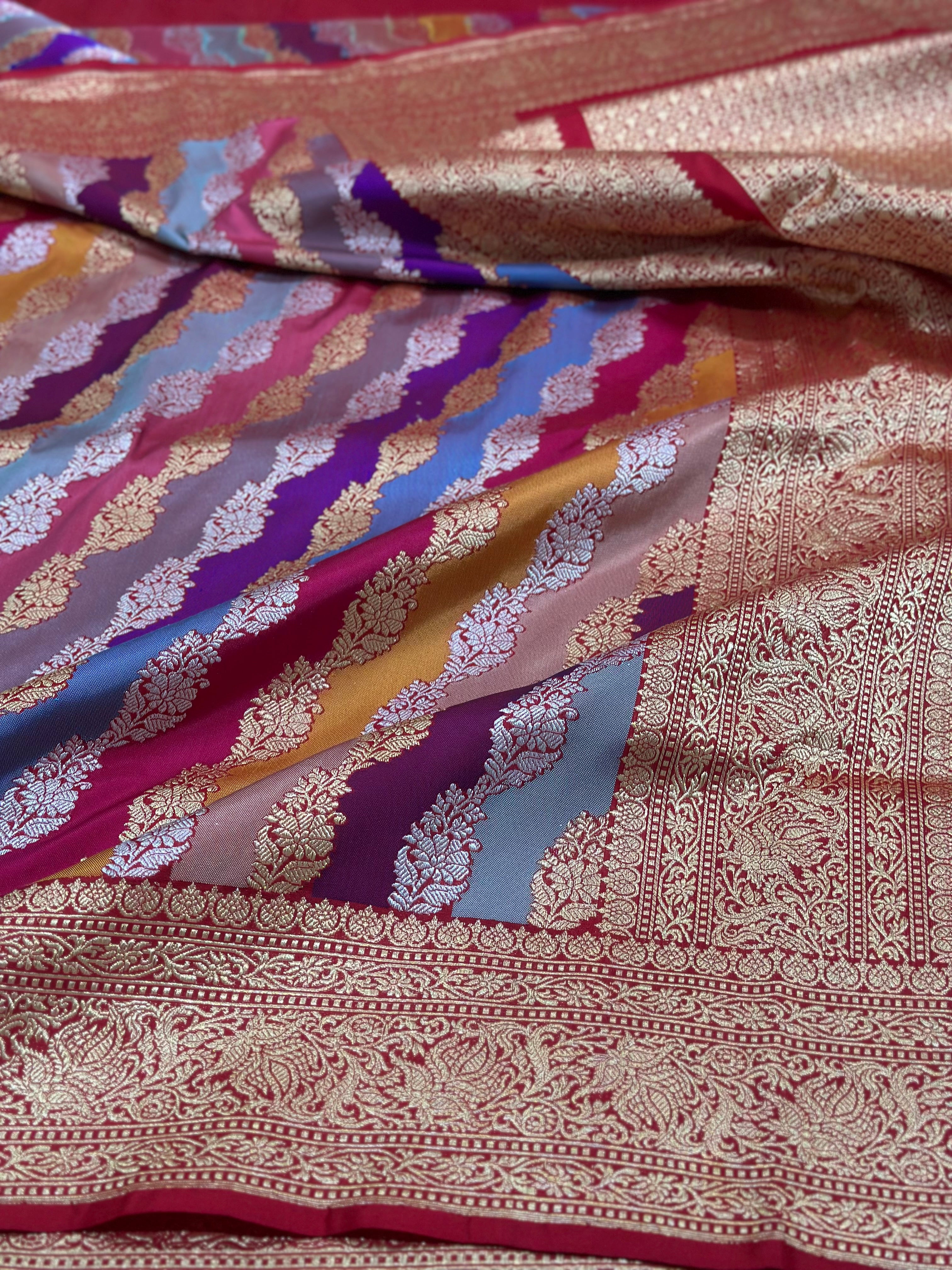 Handwoven Pure Banarasi Rangkaat Silk Saree