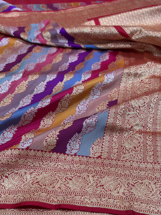 Handwoven Pure Banarasi Rangkaat Silk Saree