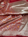 Red Pure Banarasi katan silk Saree