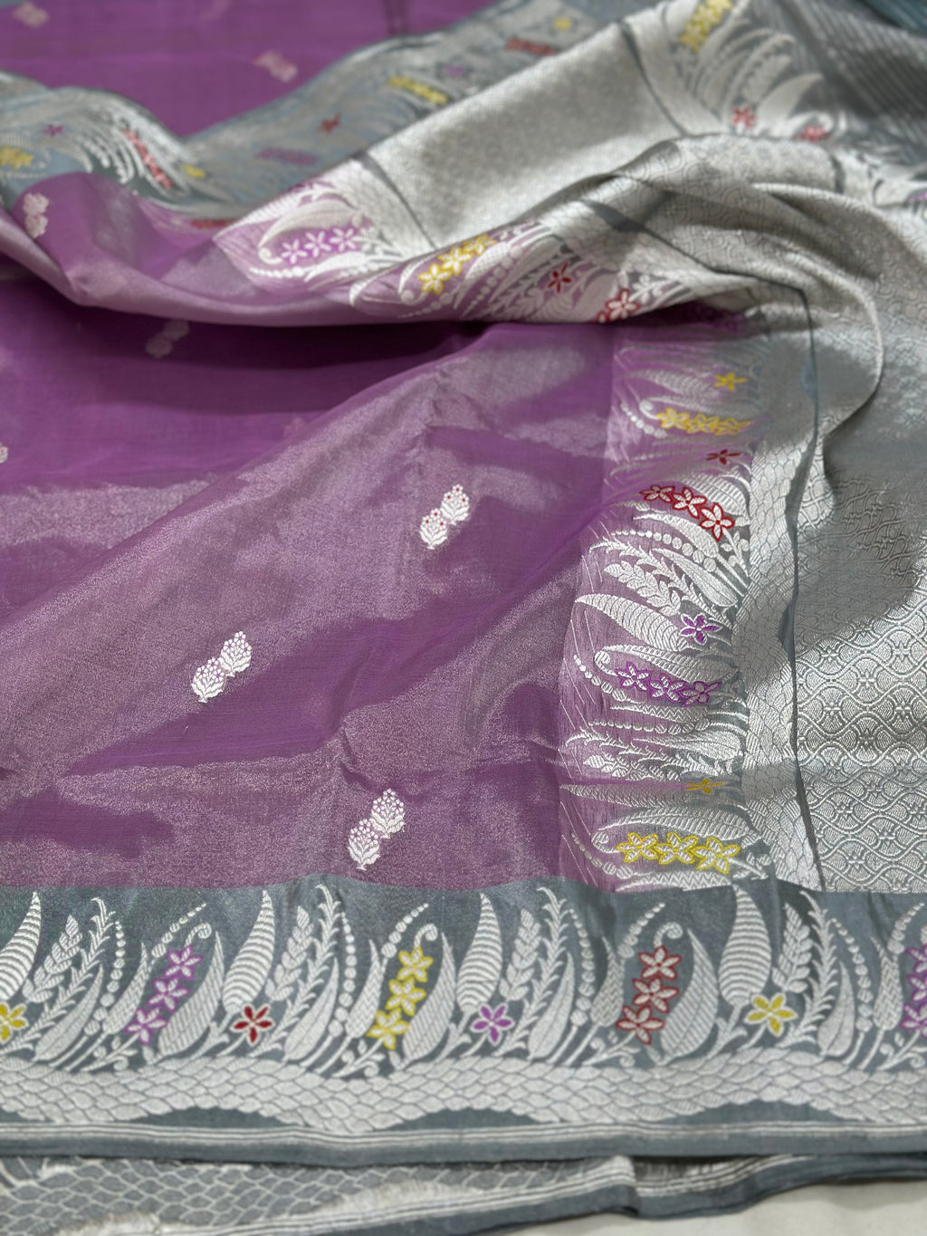 Handwoven Pure Banarasi Tissue Silk Saree