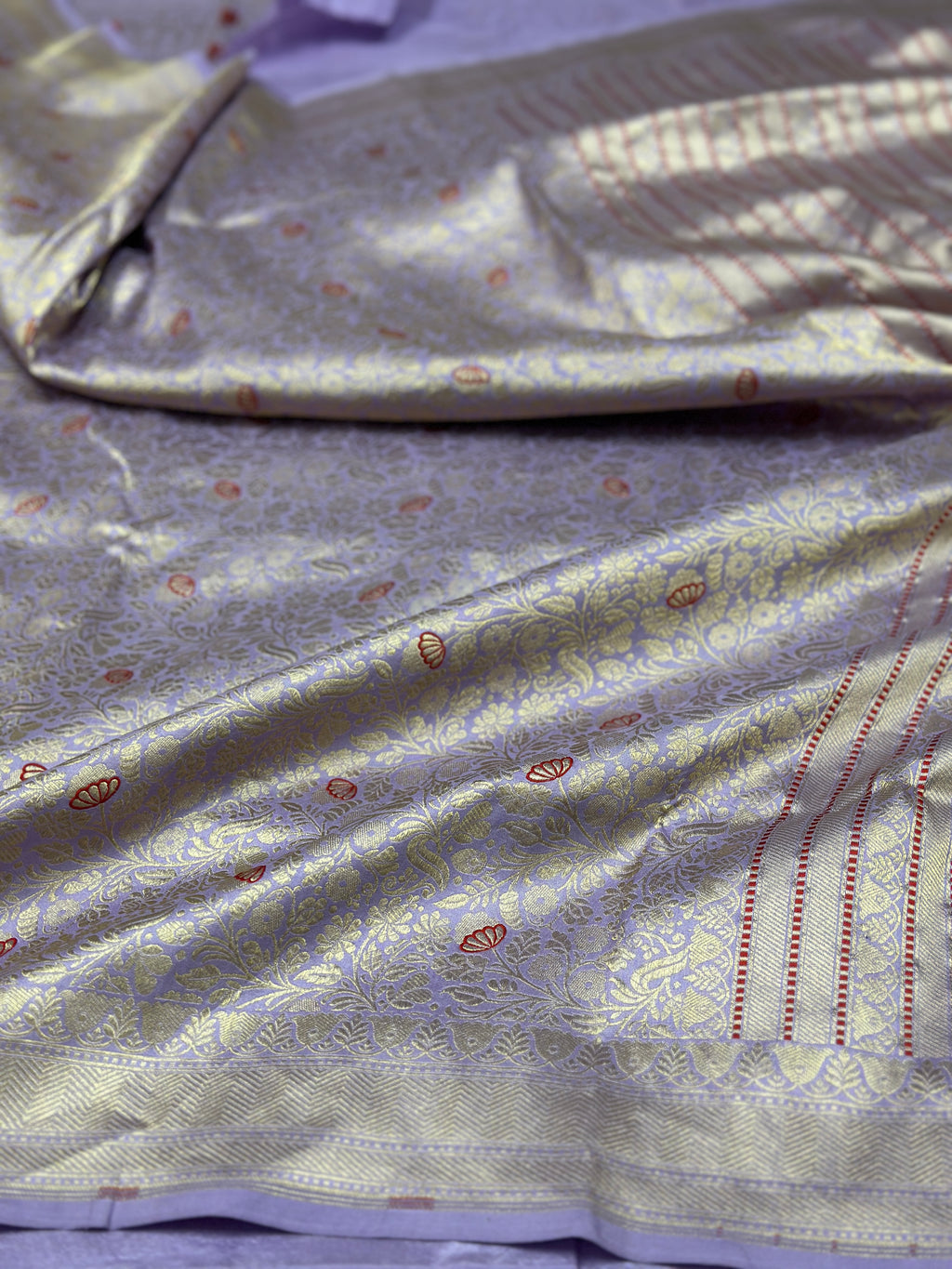 Minakari pure katan brocade weaving saree