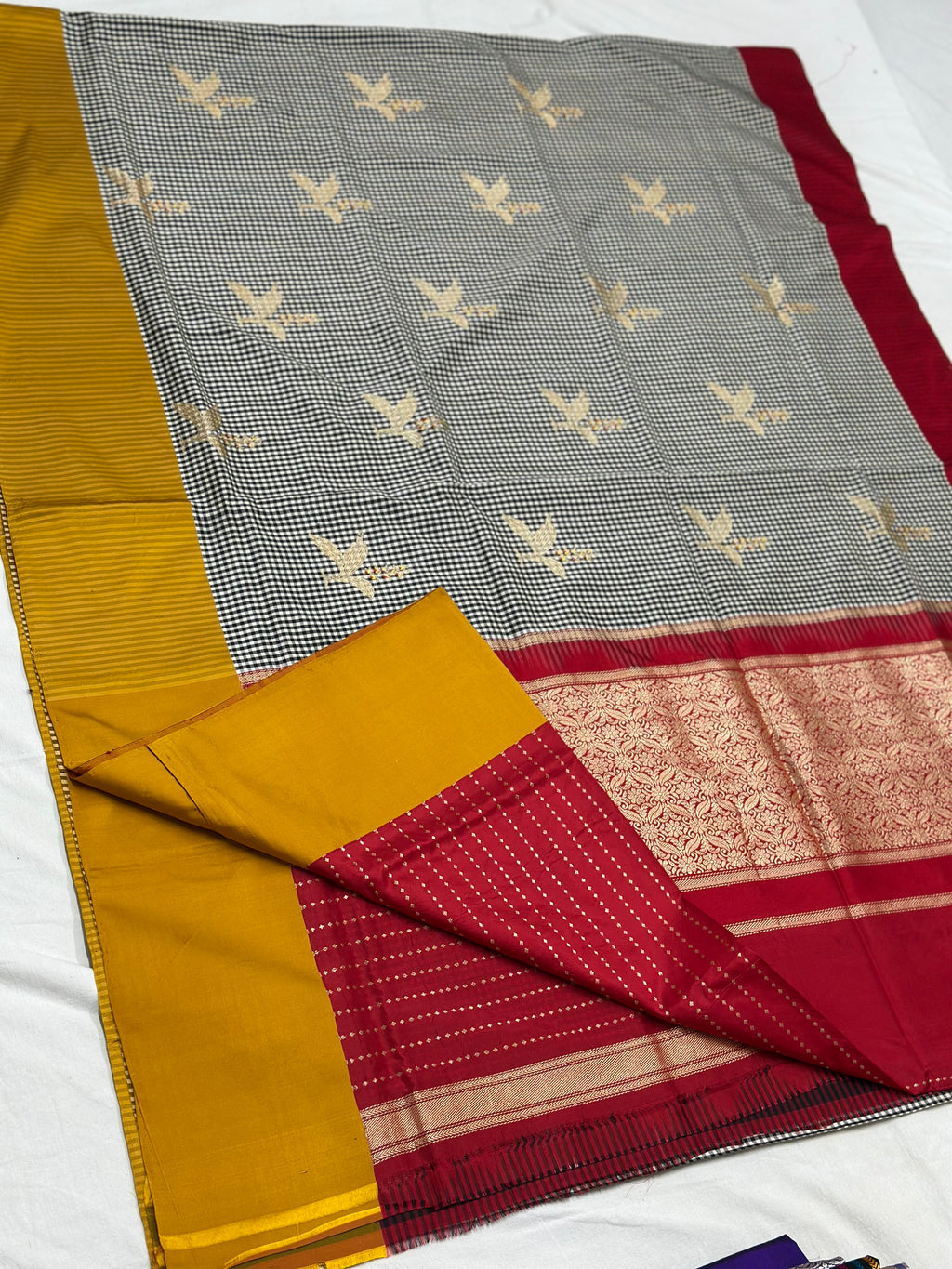 Black/Gold Pure Banarasi Handloom Katan Silk Saree