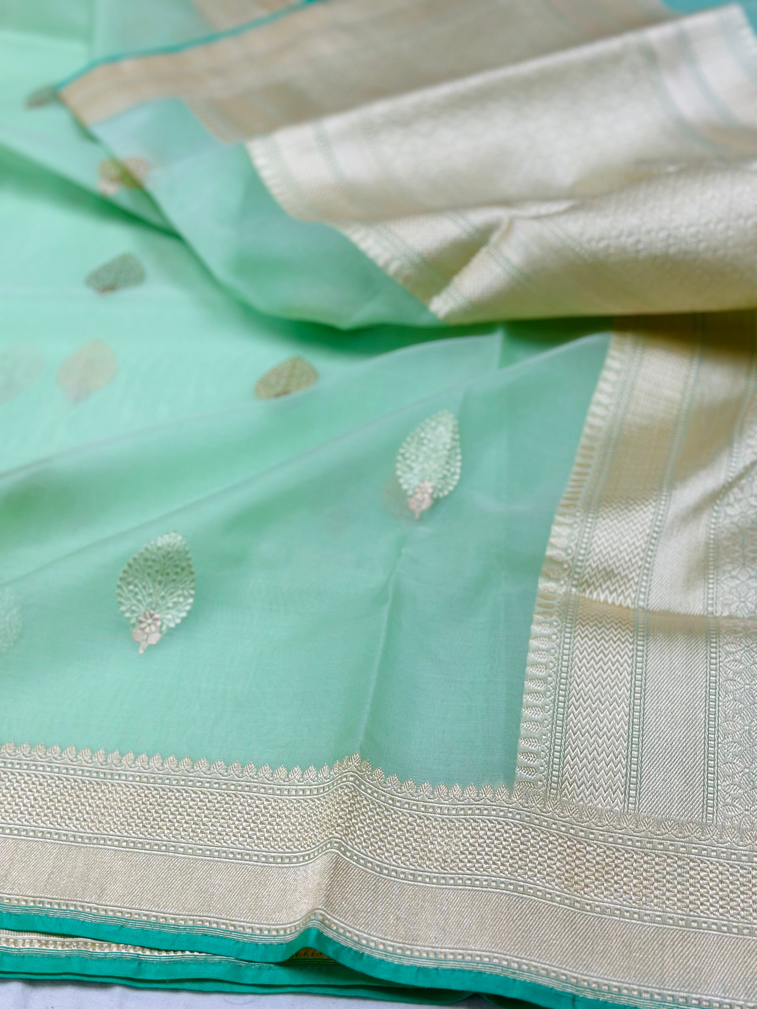 Handwoven Pure  Organza Saree