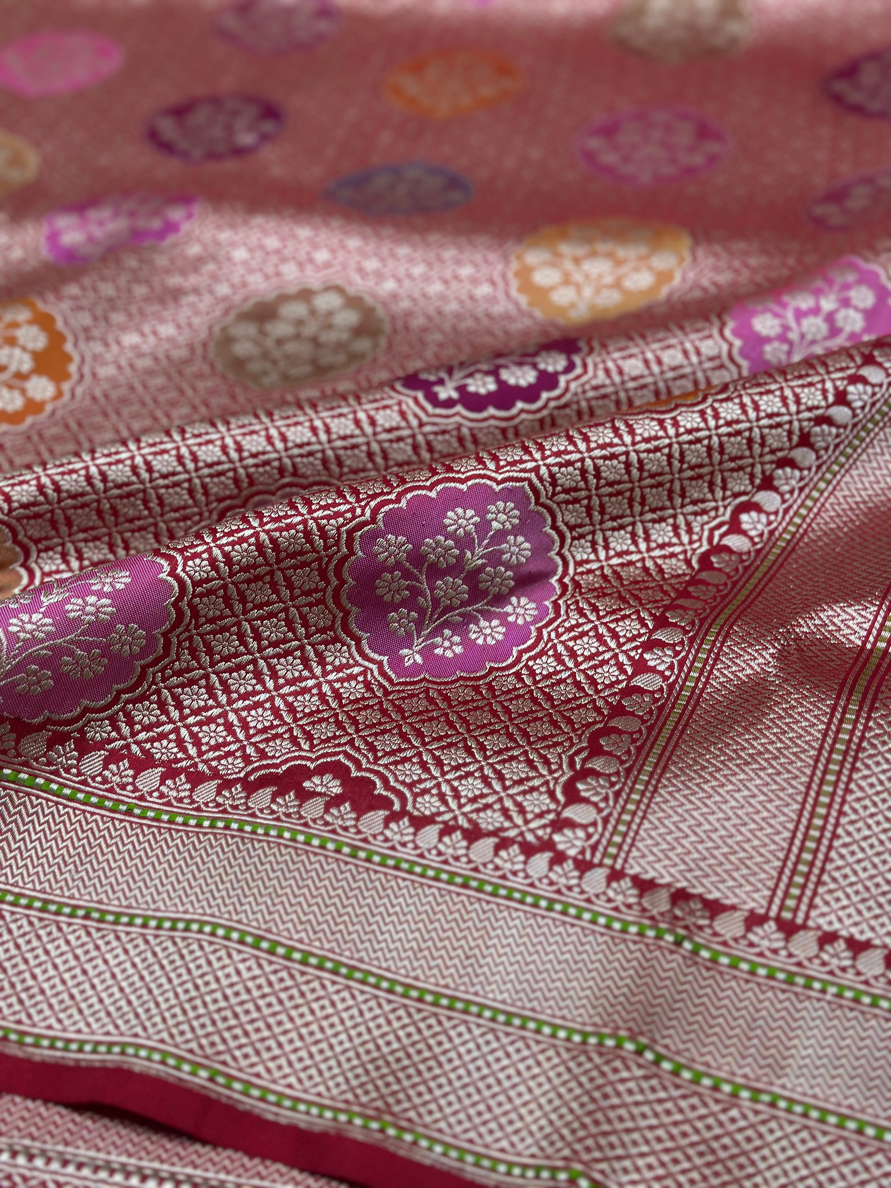 Red Handwoven Pure Banarasi Silk Saree