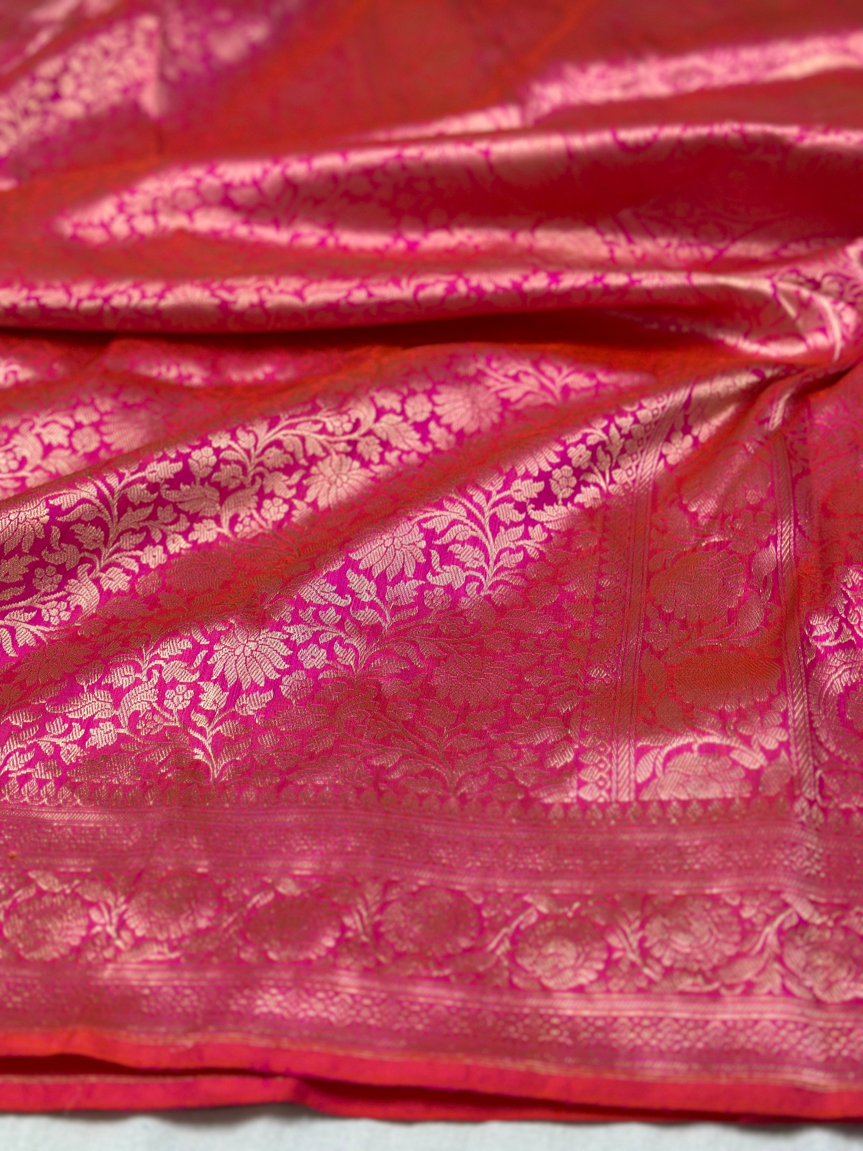 pure katan brocade weaving saree