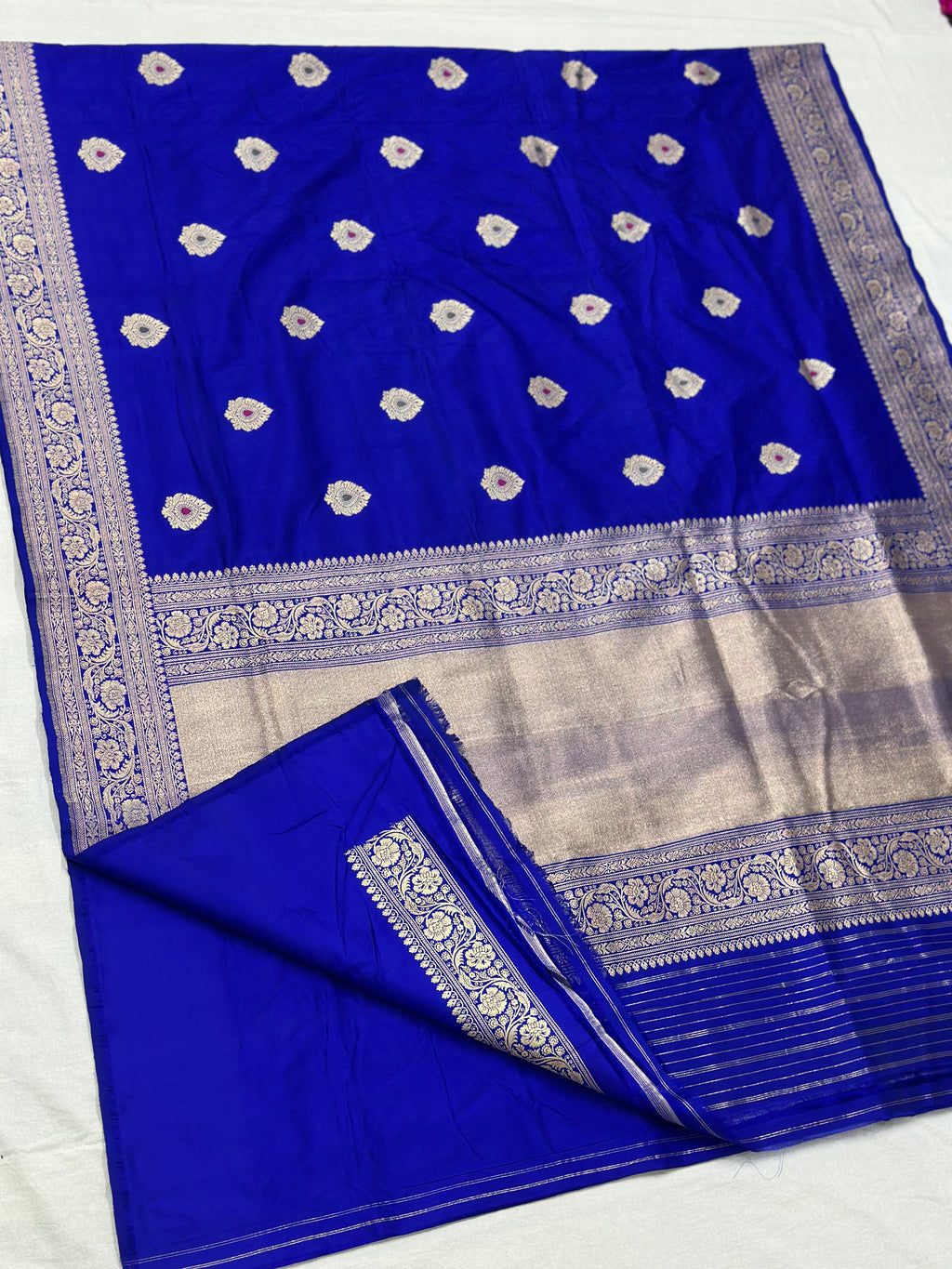 Royal Blue Handwoven Pure Banarasi Silk Saree