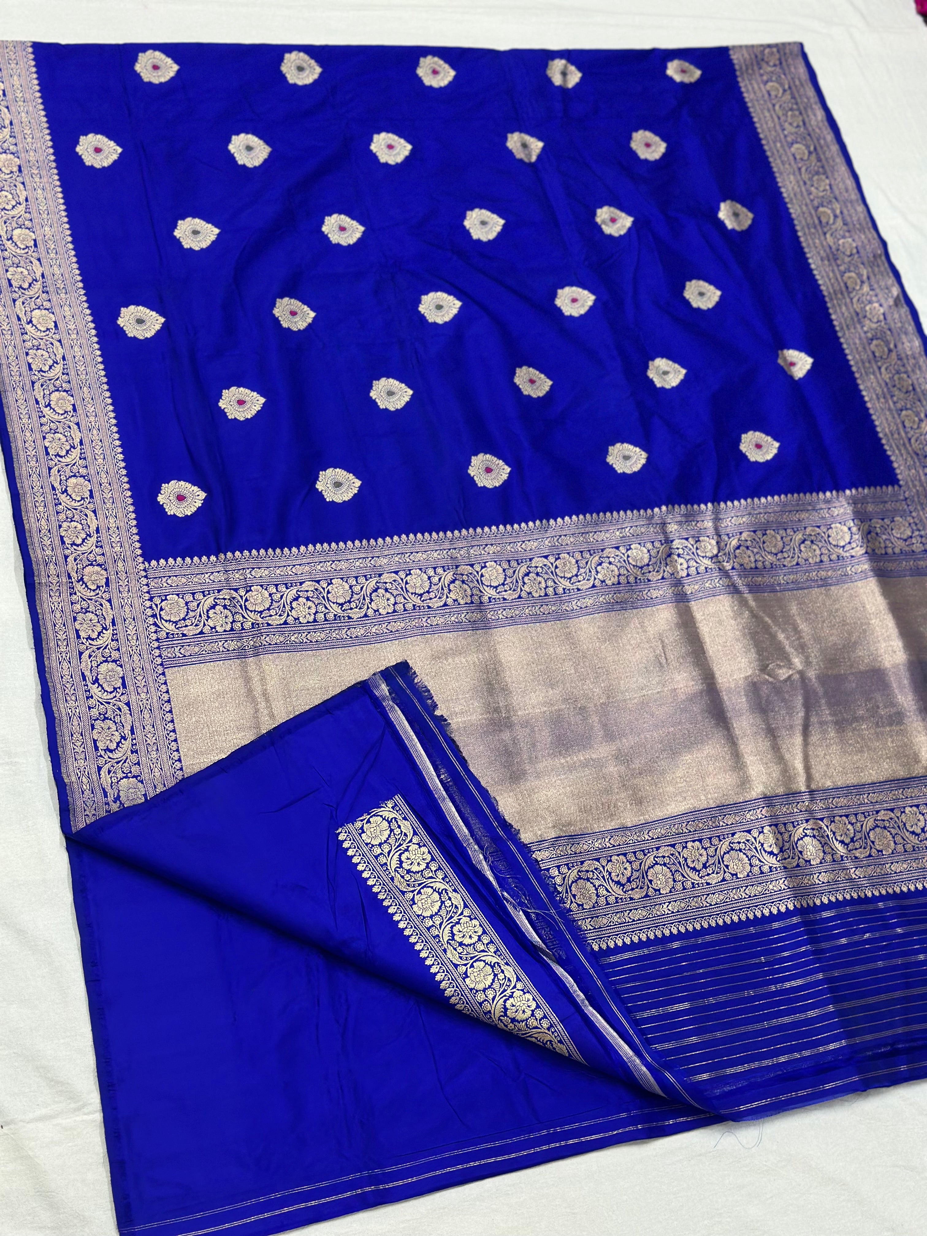 Royal Blue Handwoven Pure Banarasi Silk Saree