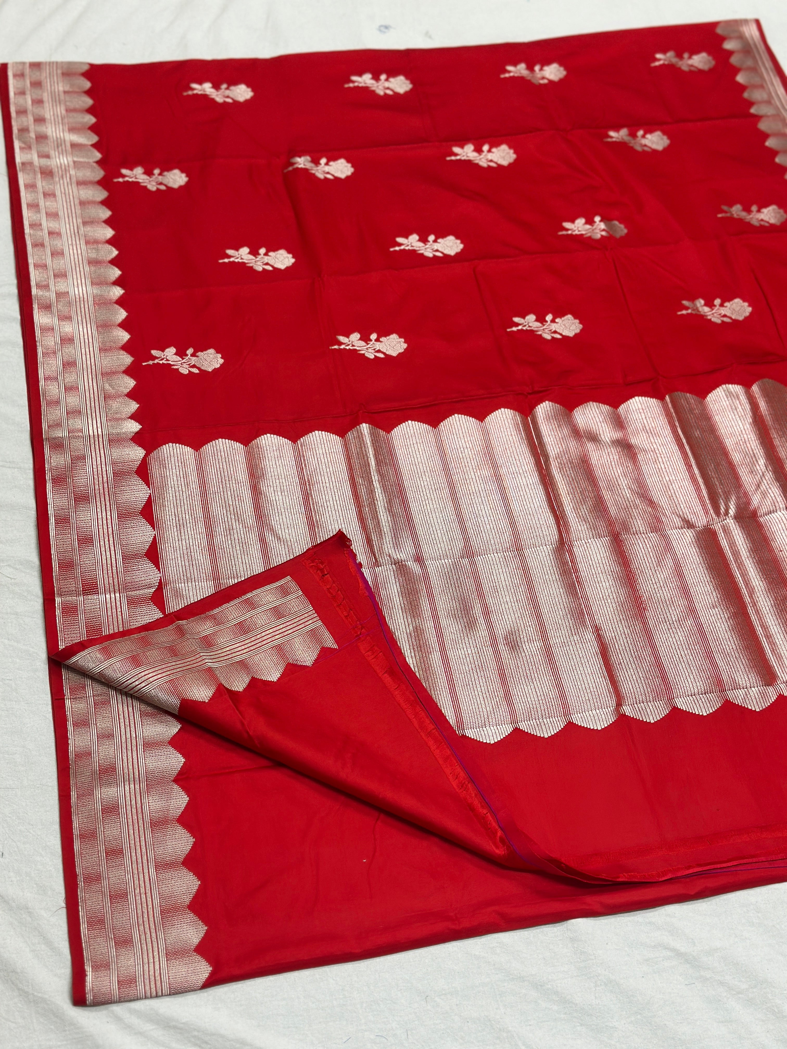 Handwoven Banarasi Pure Mashru Silk Saree