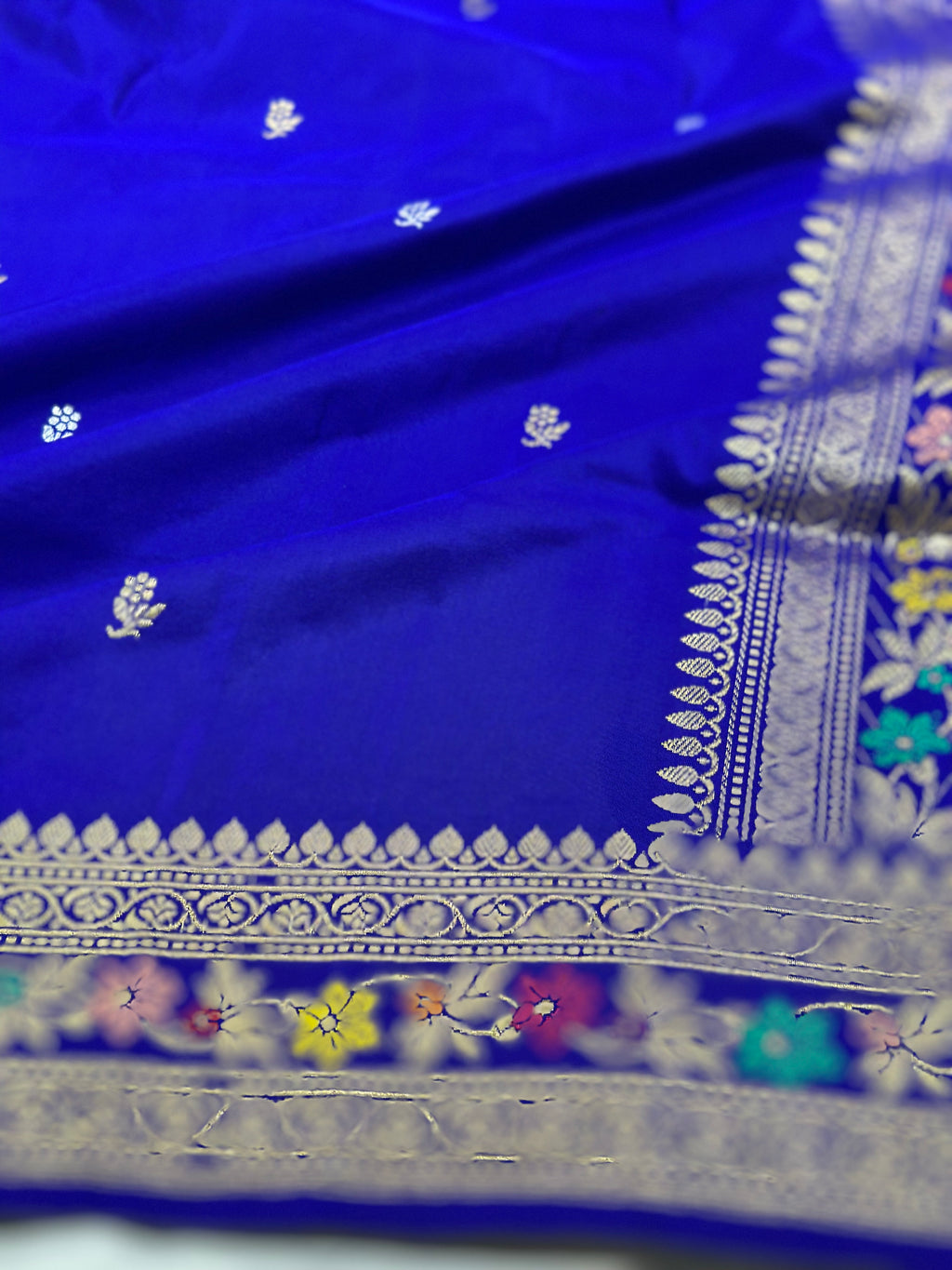 Royal Blue Handwoven Pure Banarasi Silk Saree