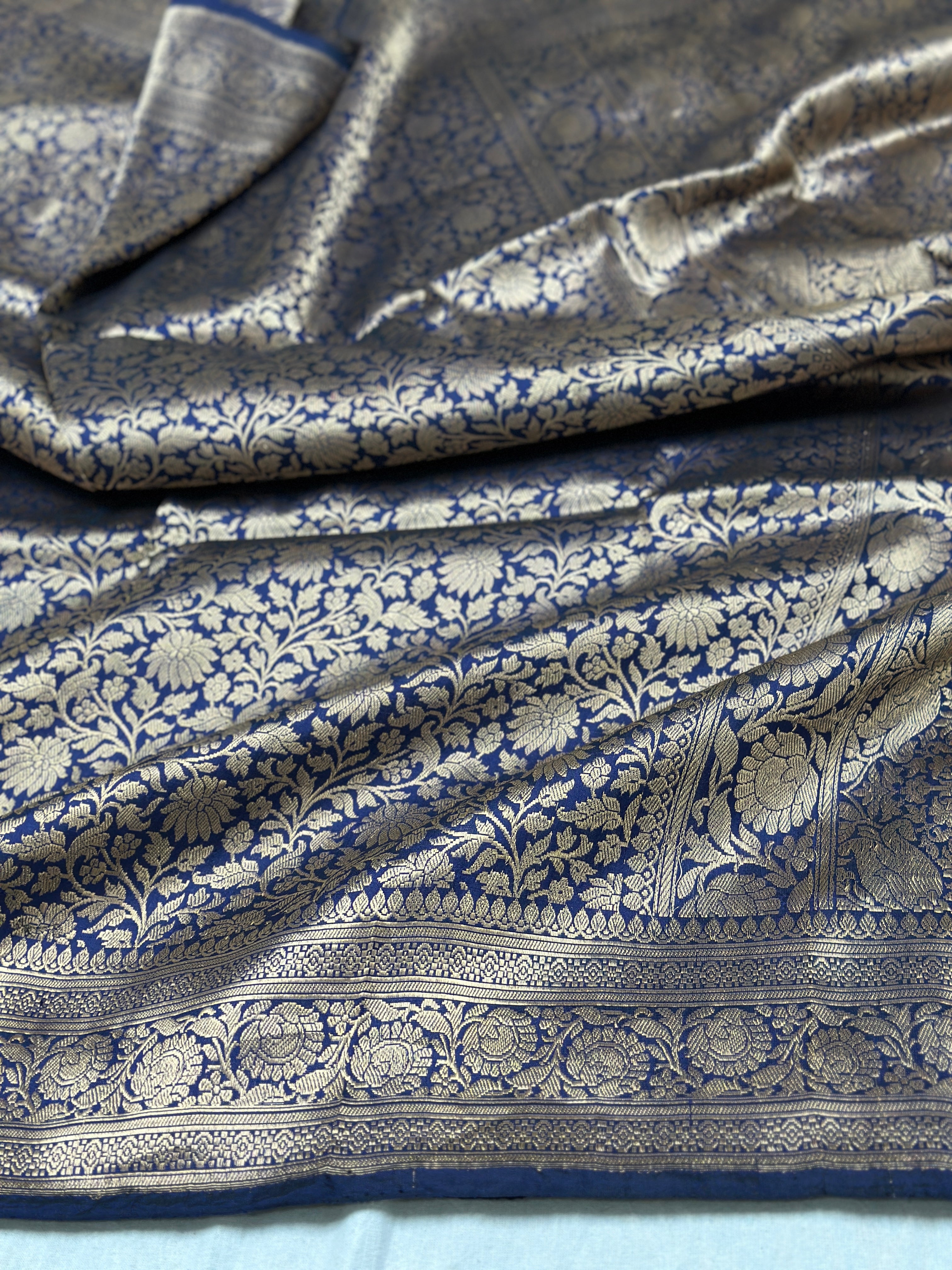 pure katan brocade weaving saree