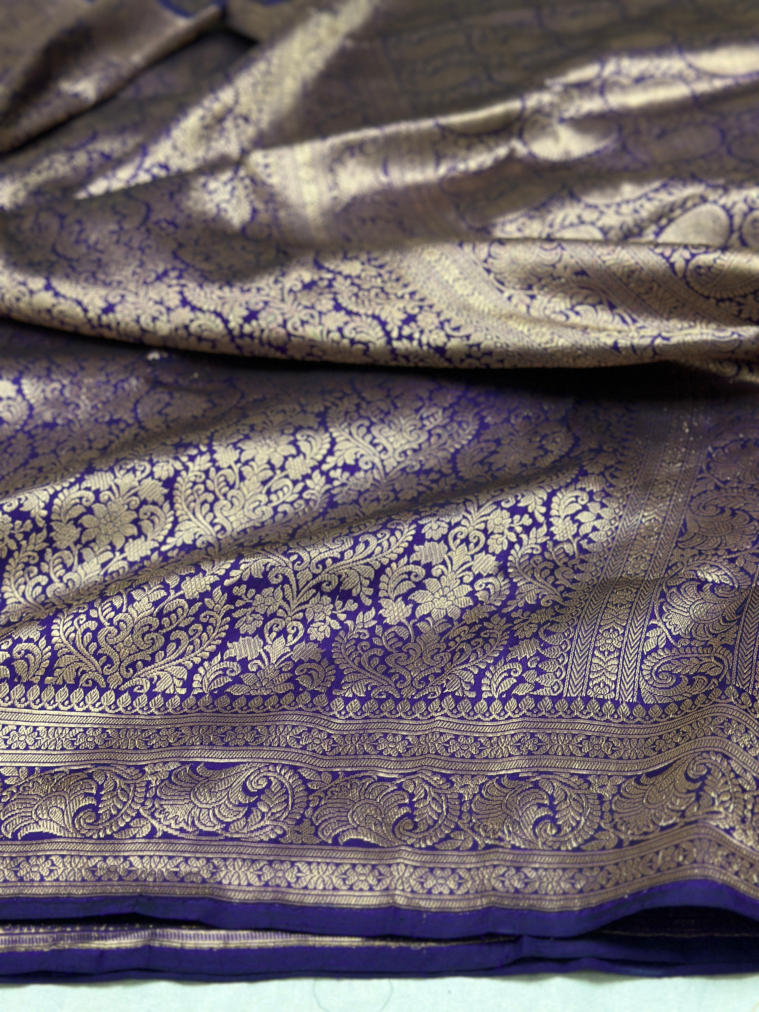 pure katan brocade weaving saree
