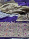 Majenta Handwoven Pure Banarasi Silk Saree