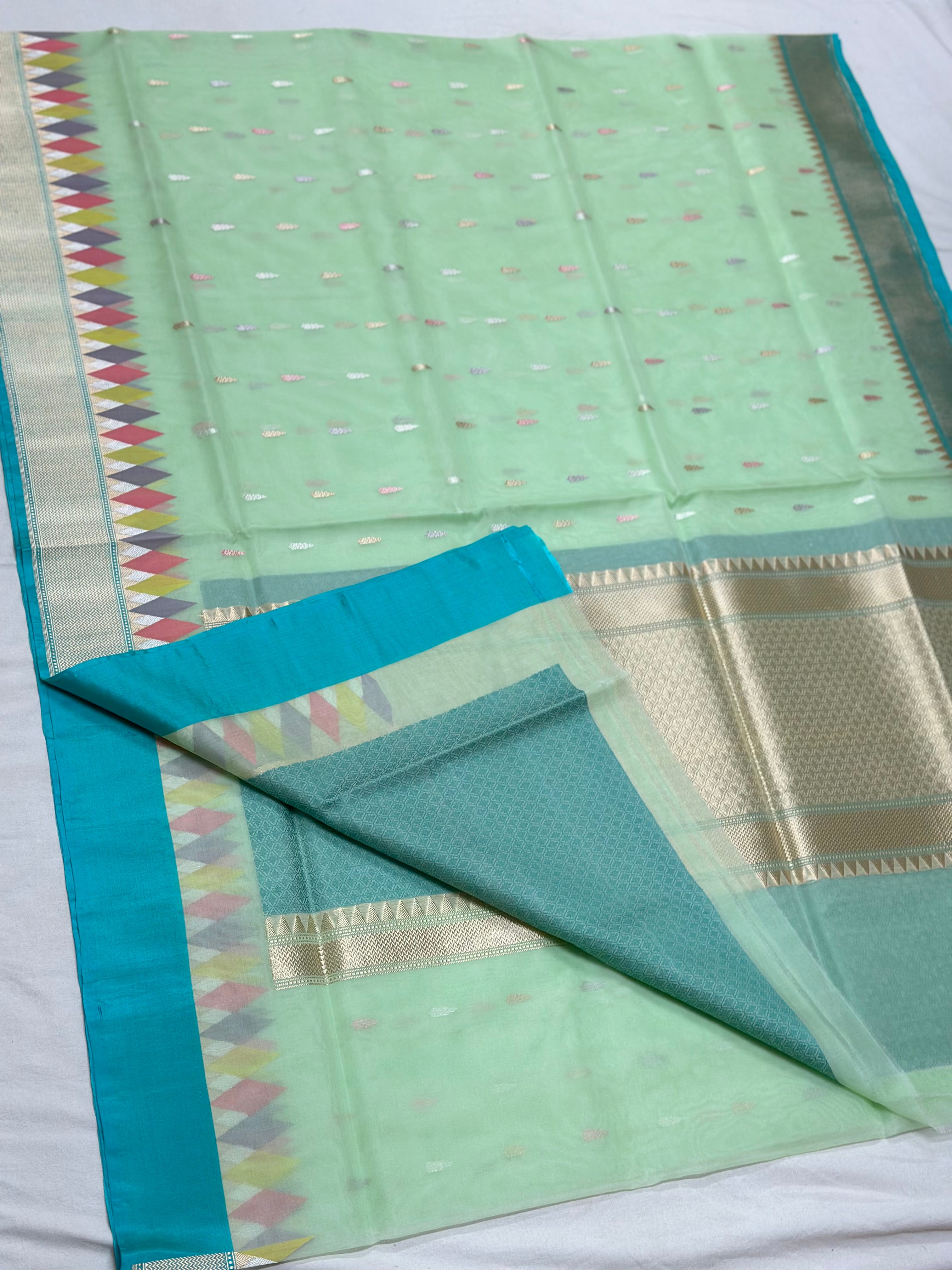 Handwoven Pure Ektara Organza Saree