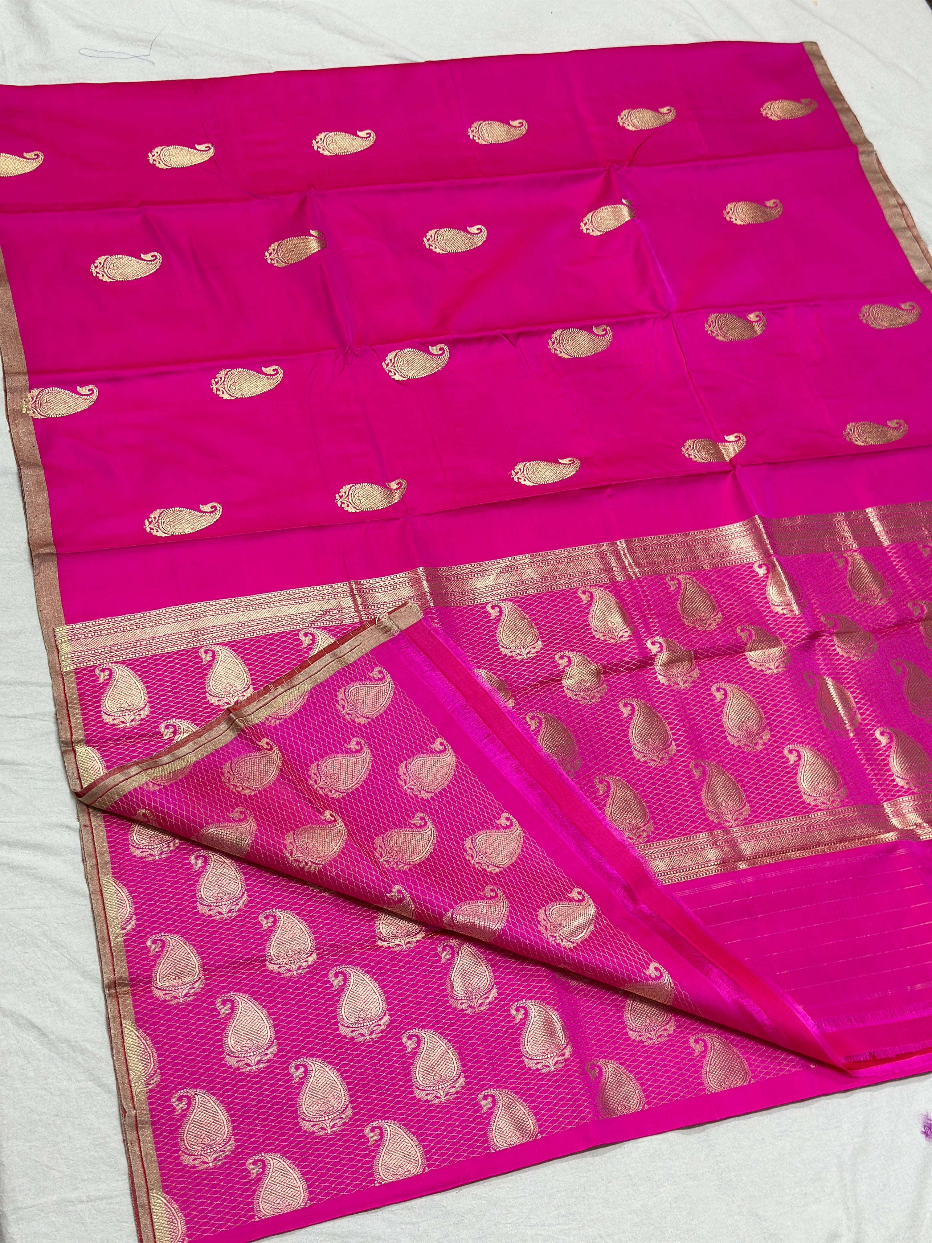 Handwoven Banarasi Pure Mashru Satin Silk Saree