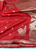 Red Handwoven Banarasi Pure katan Silk Saree