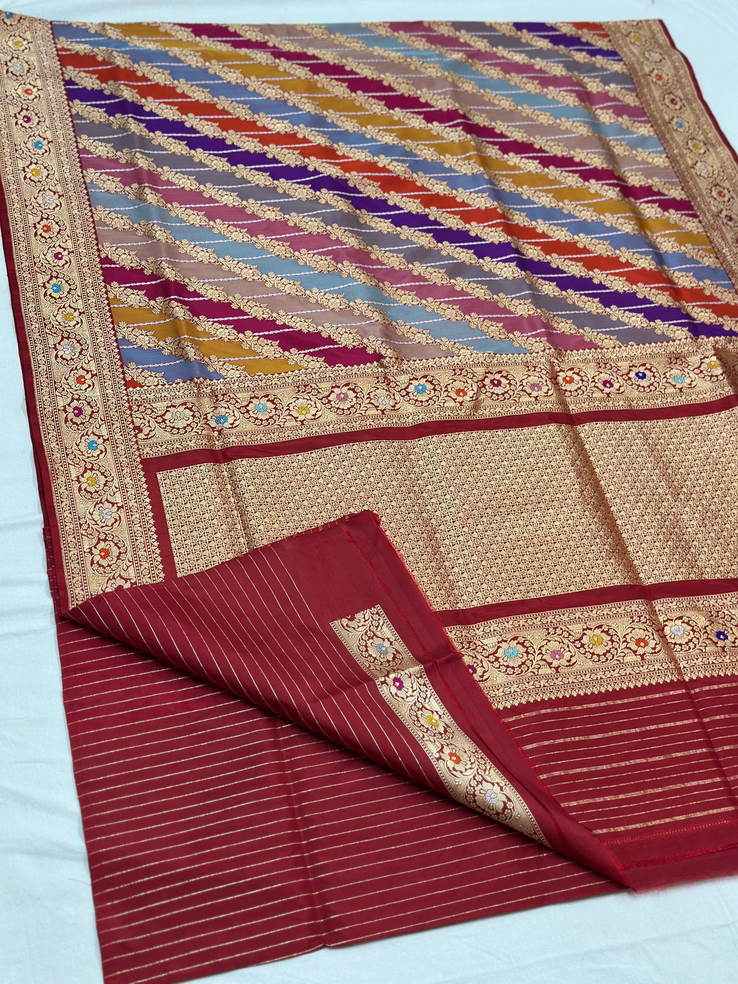 Handwoven Pure Banarasi Rangkaat Silk Saree