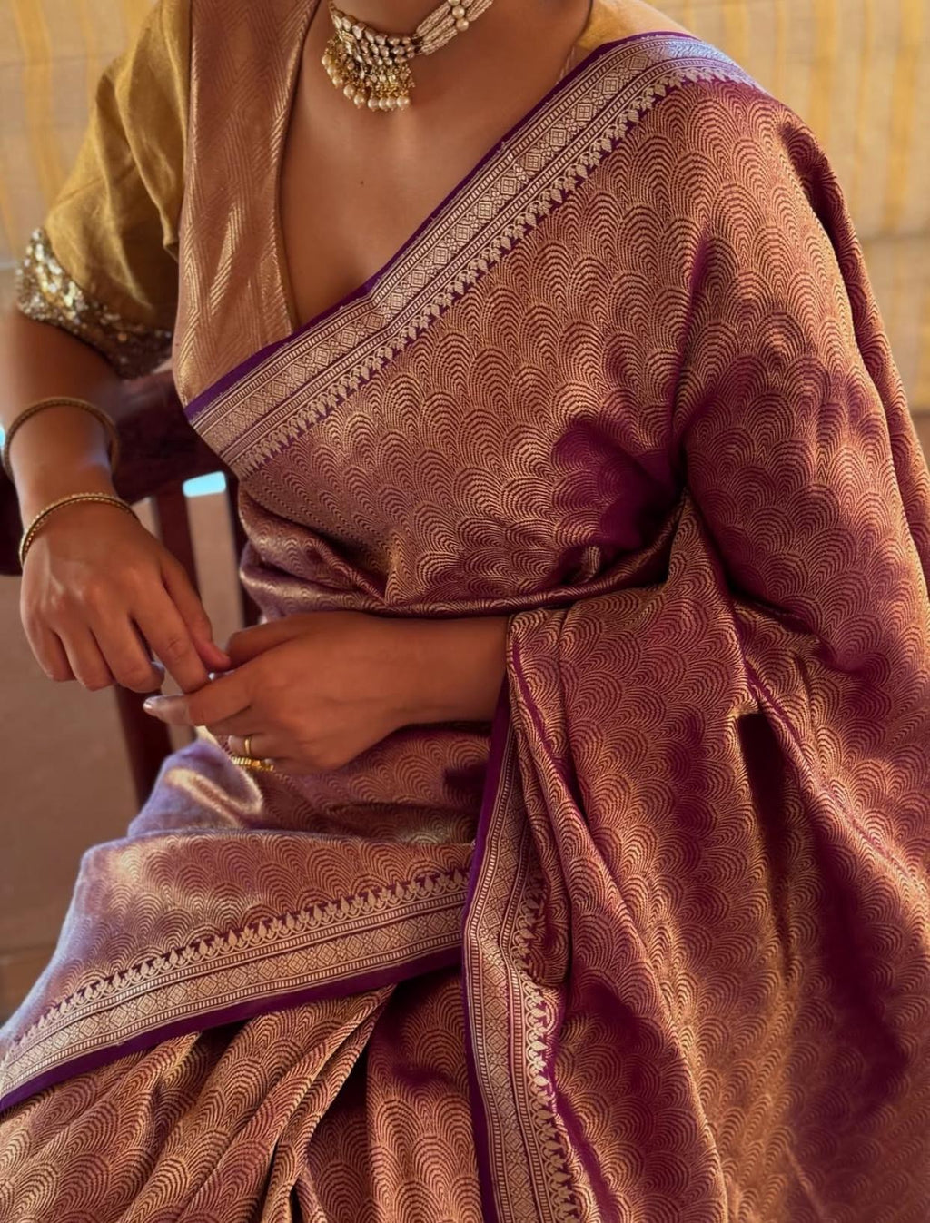 Red Handwoven Pure Silk Brocade Saree