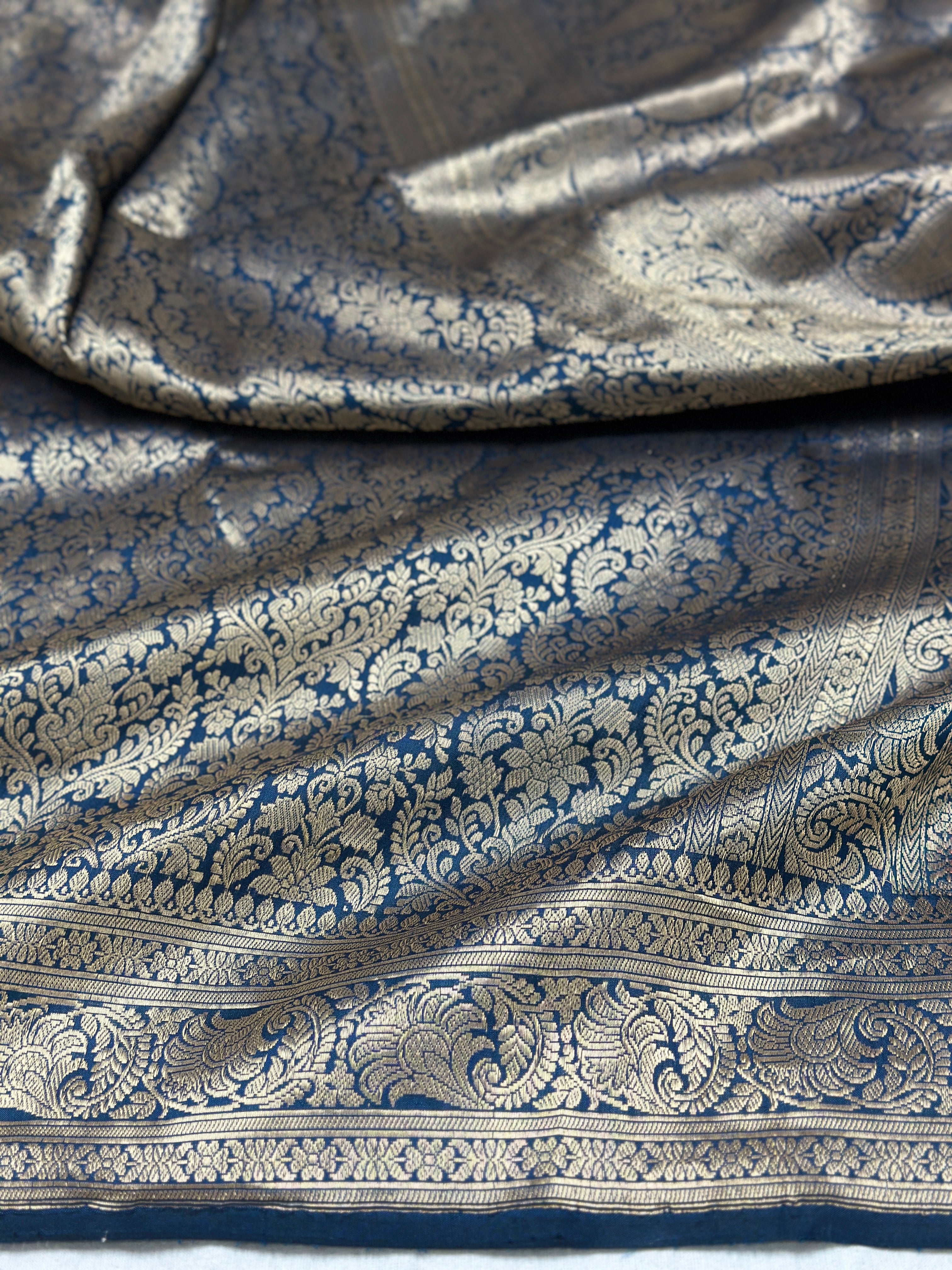 pure katan brocade weaving saree