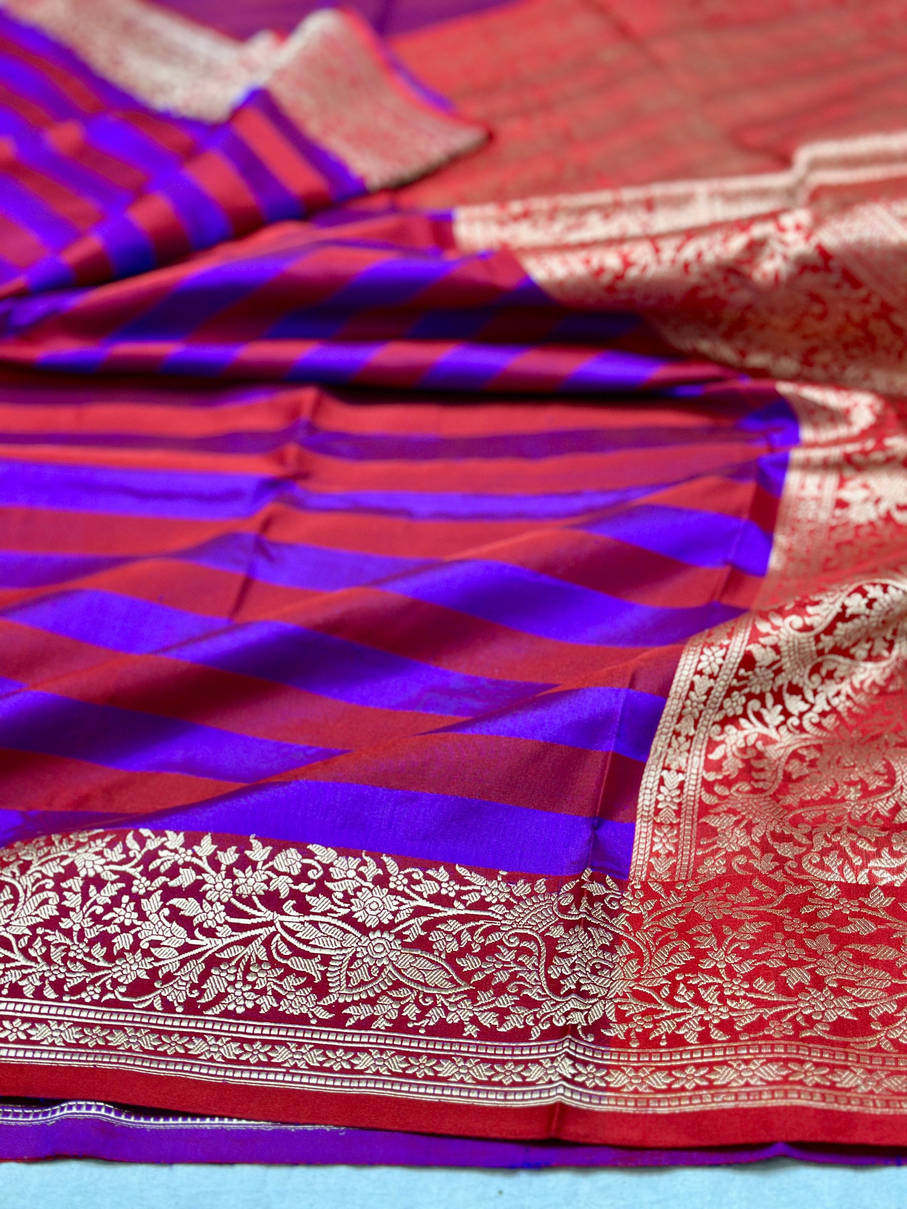 Handwoven Banarasi Pure Mashru Satin Silk Saree