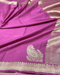 Handwoven Pure Banarasi Mashru Silk Saree