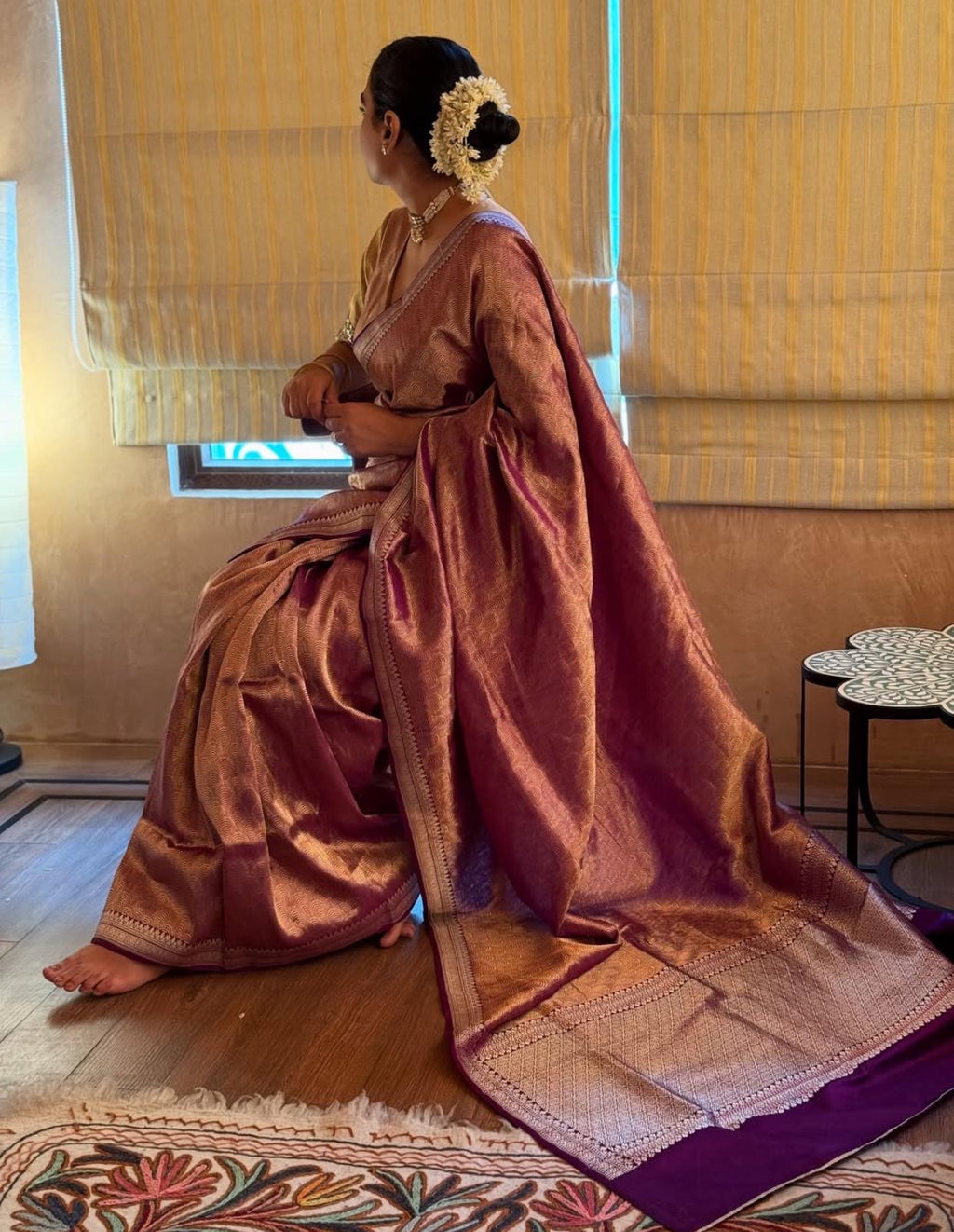 Red Handwoven Pure Silk Brocade Saree