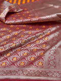 Red Pure Banarasi katan silk Saree