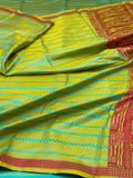 Handwoven Pure Banarasi Mashru Silk Saree