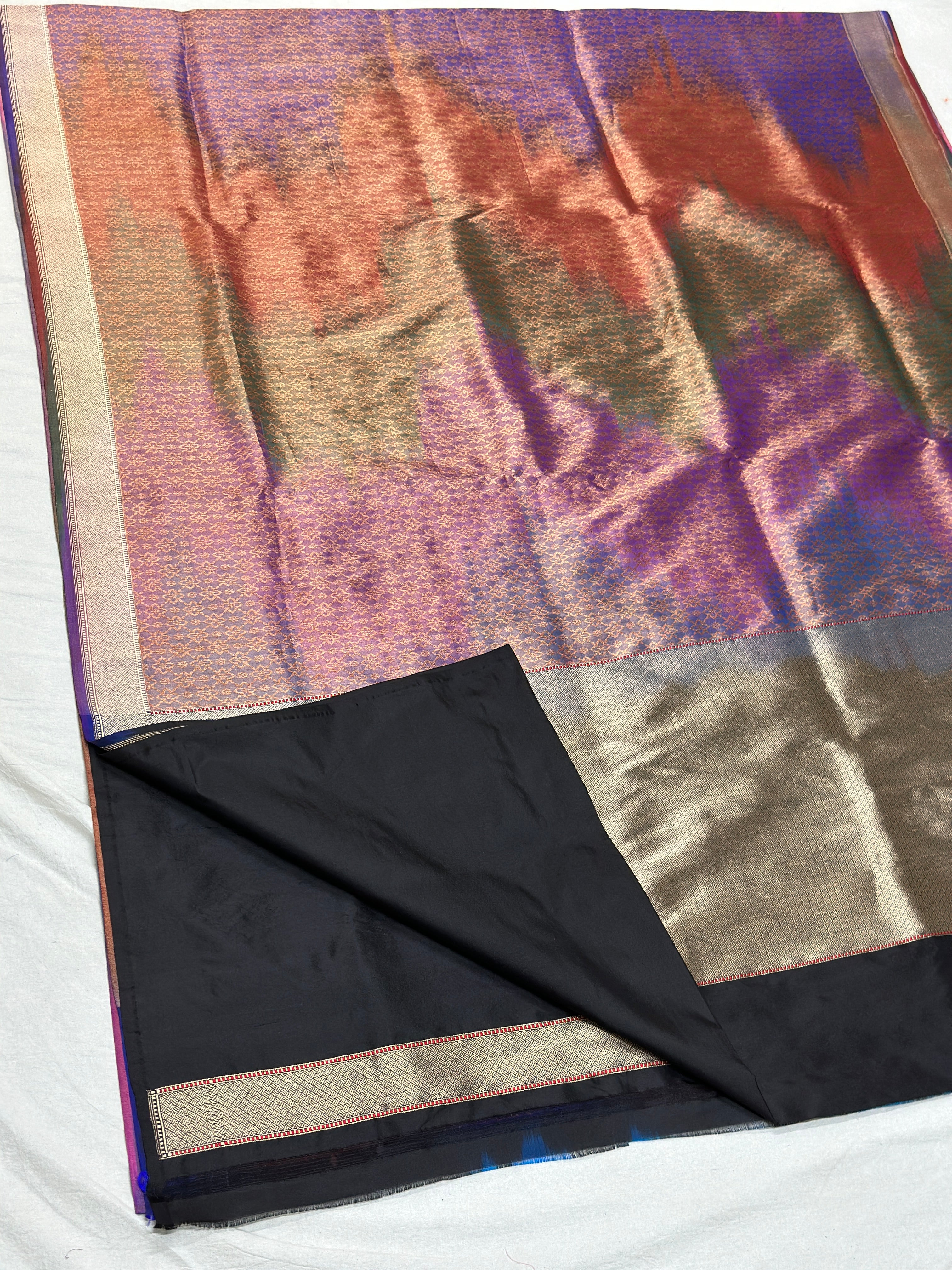 Rainbow Handwoven Pure Banarasi katan Silk Saree