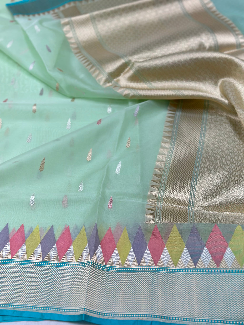 Handwoven Pure Ektara Organza Saree