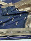 Handwoven Pure Banarasi Mashru Silk Saree